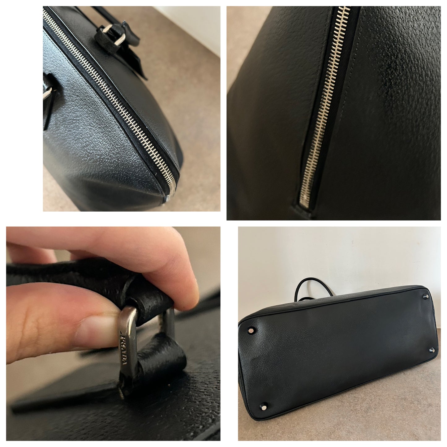 Prada Pyramid in pelle nera