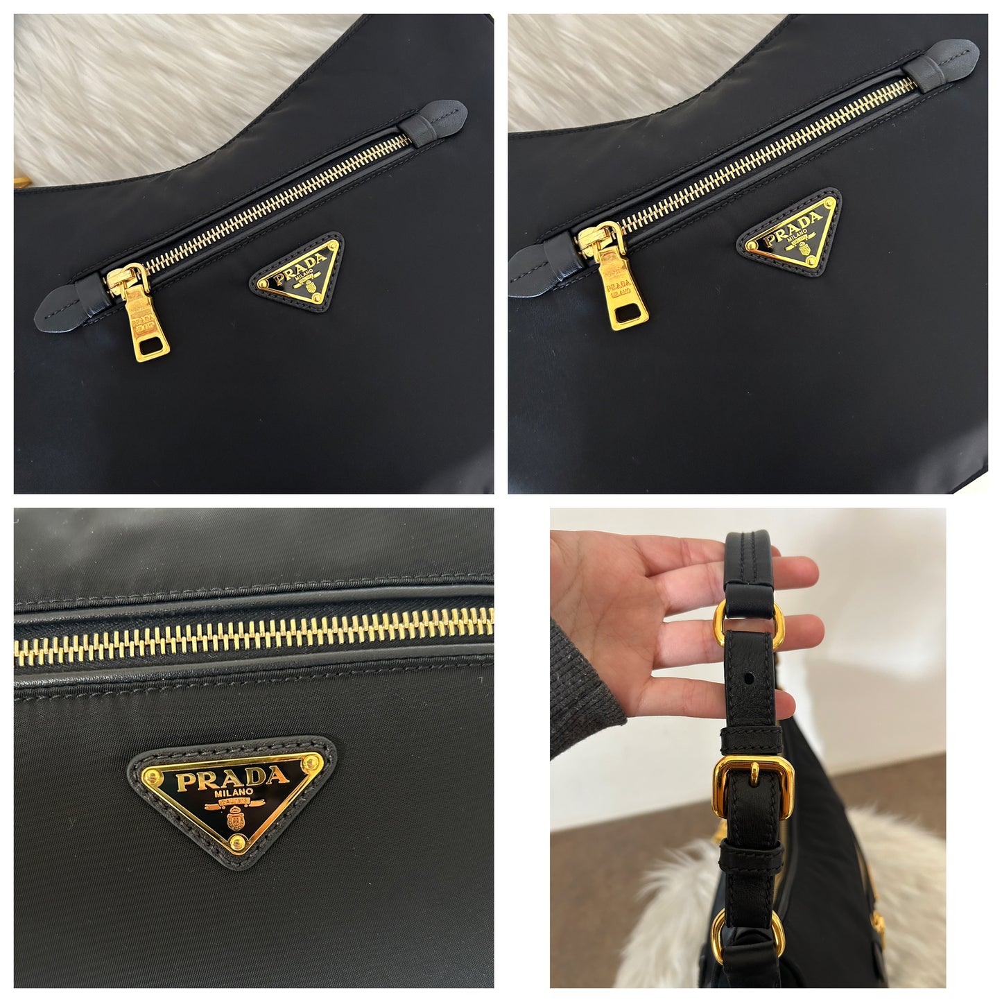 Prada Hobo baguette nera