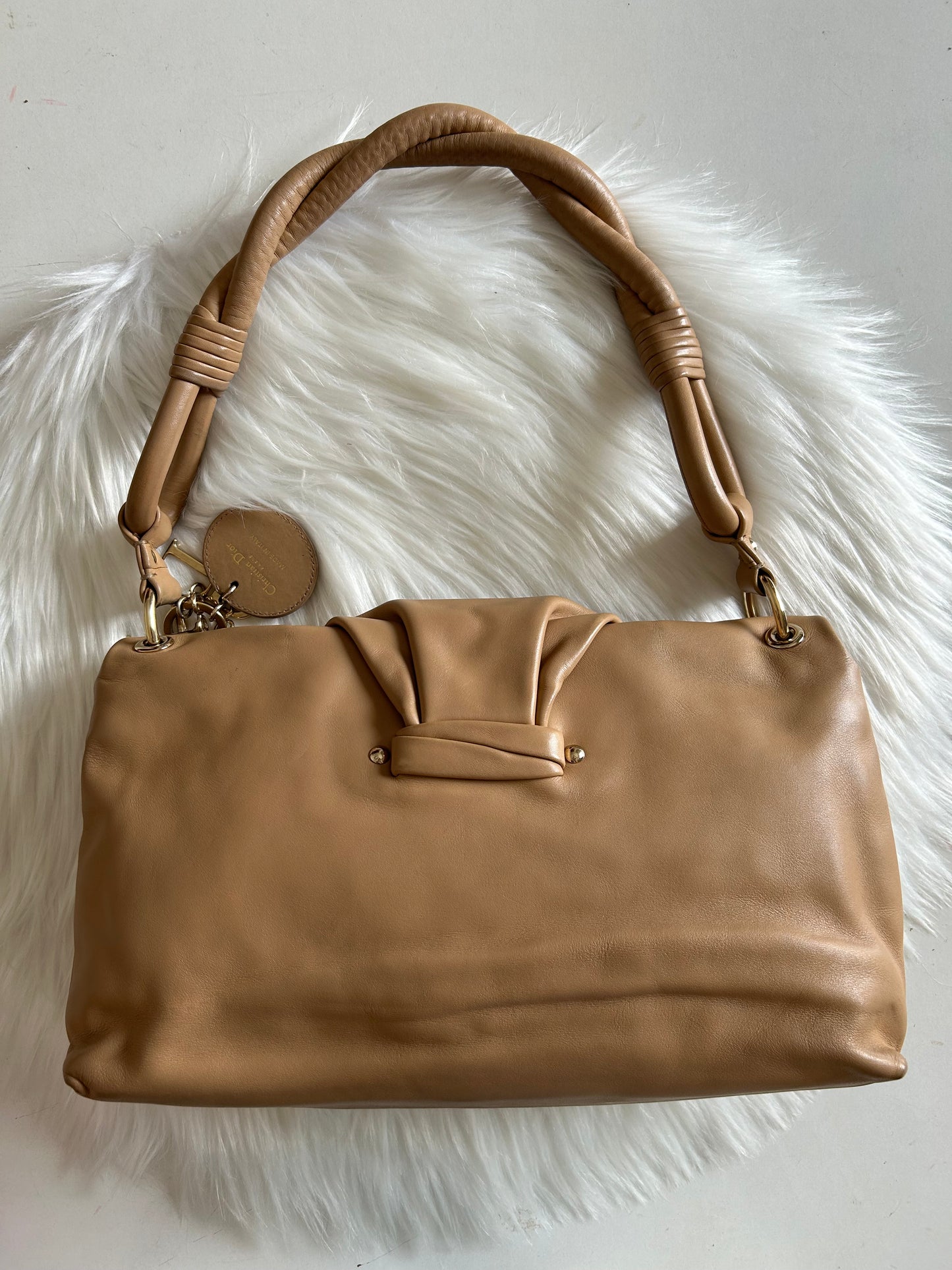 Dior Malice tote bag in pelle beige