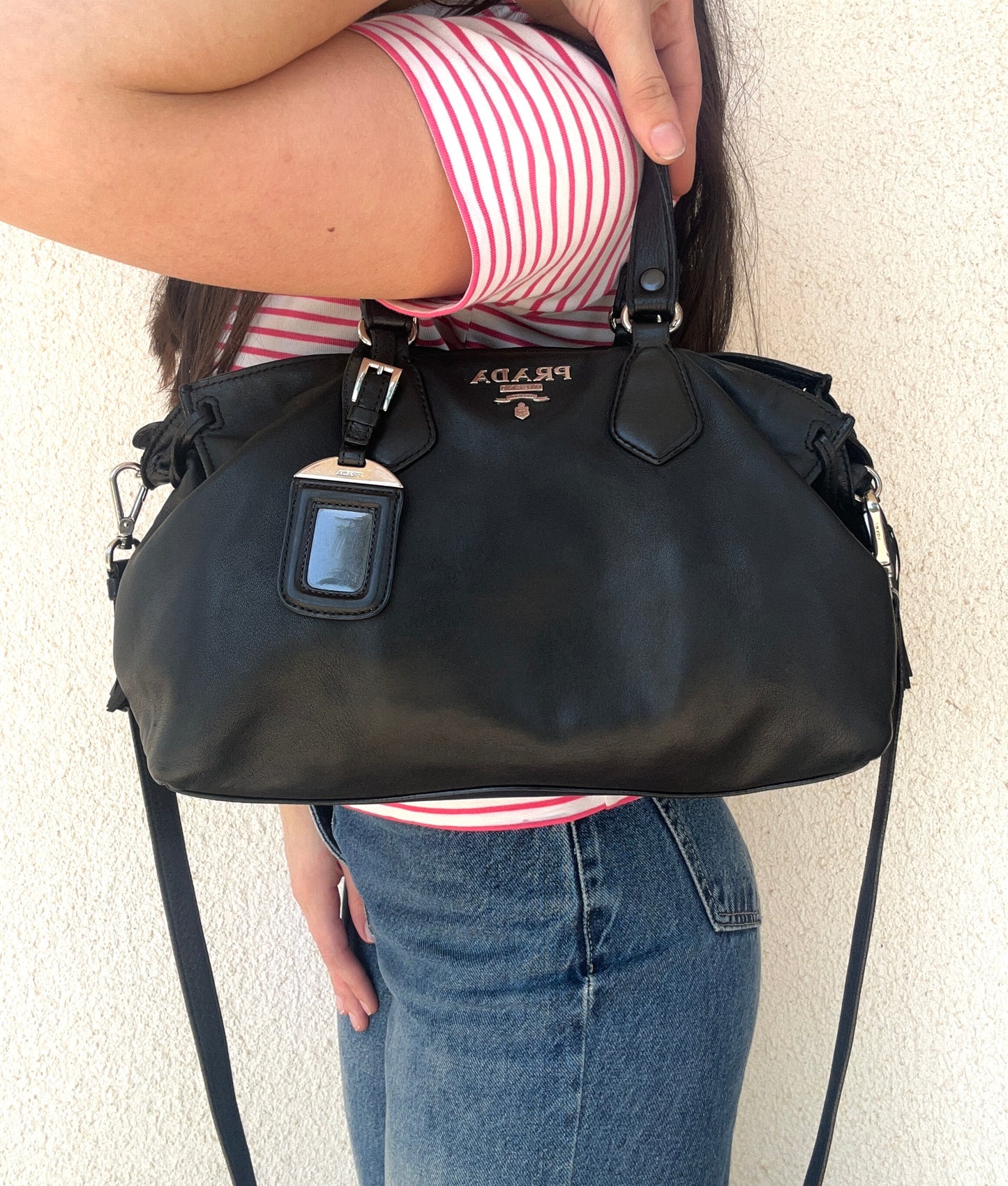 Prada tote in pelle nera