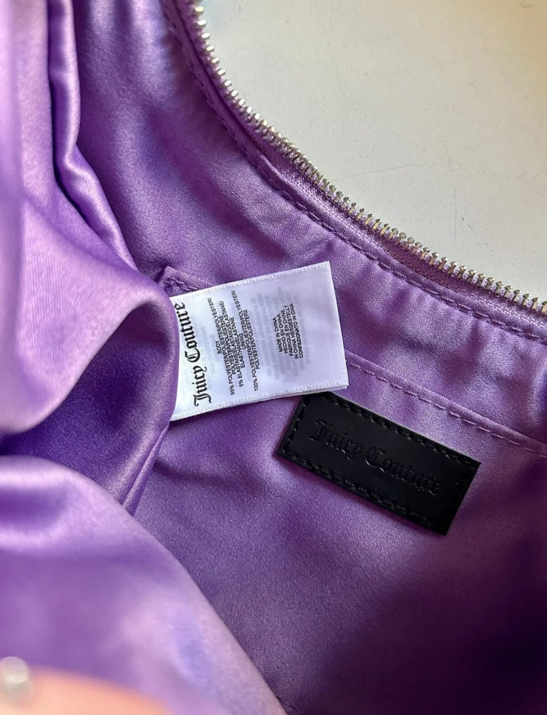 Borsa Juicy couture fluffy a spalla lilla