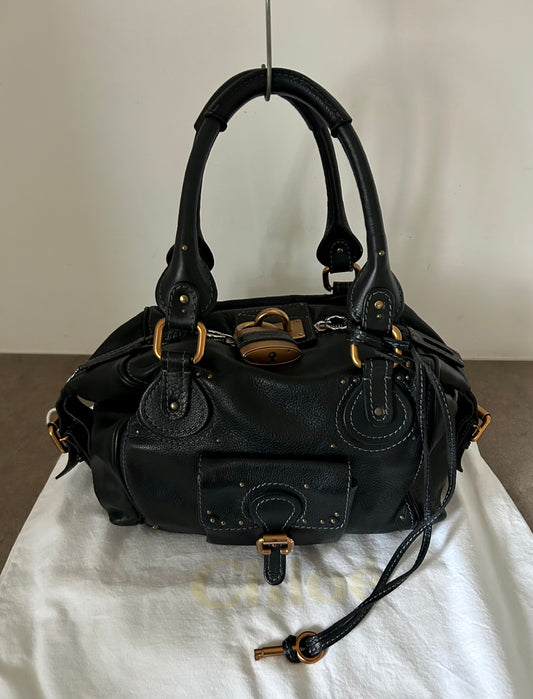 Chloé Paddington in pelle nera