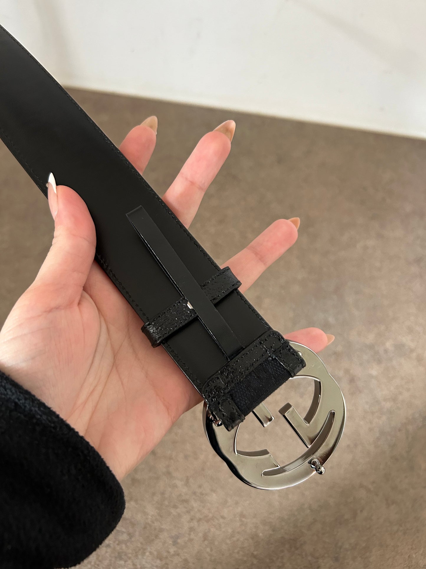 Gucci cintura nera in monogram