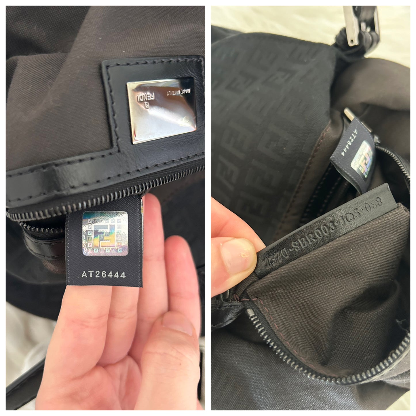 Fendi baguette zucchino double flap