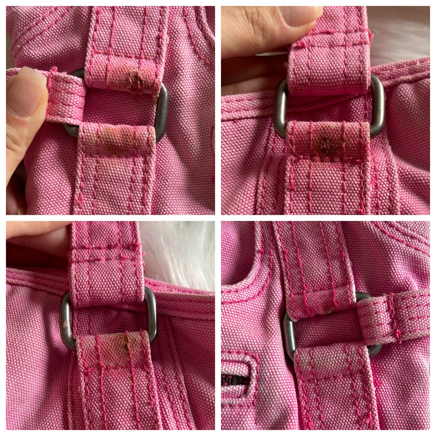 Tote Diesel tote in denim rosa vintage