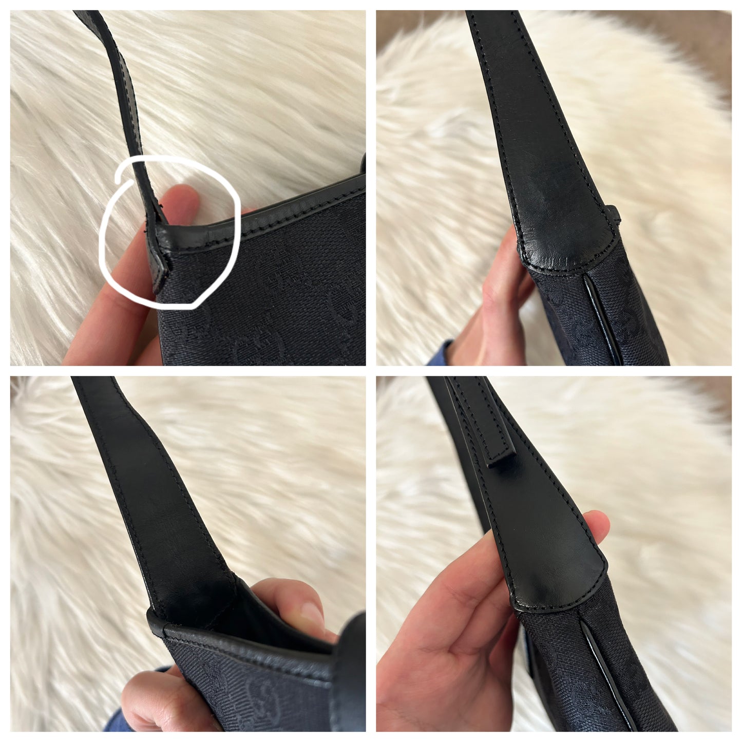 Gucci Jackie vintage mini in monogram nera