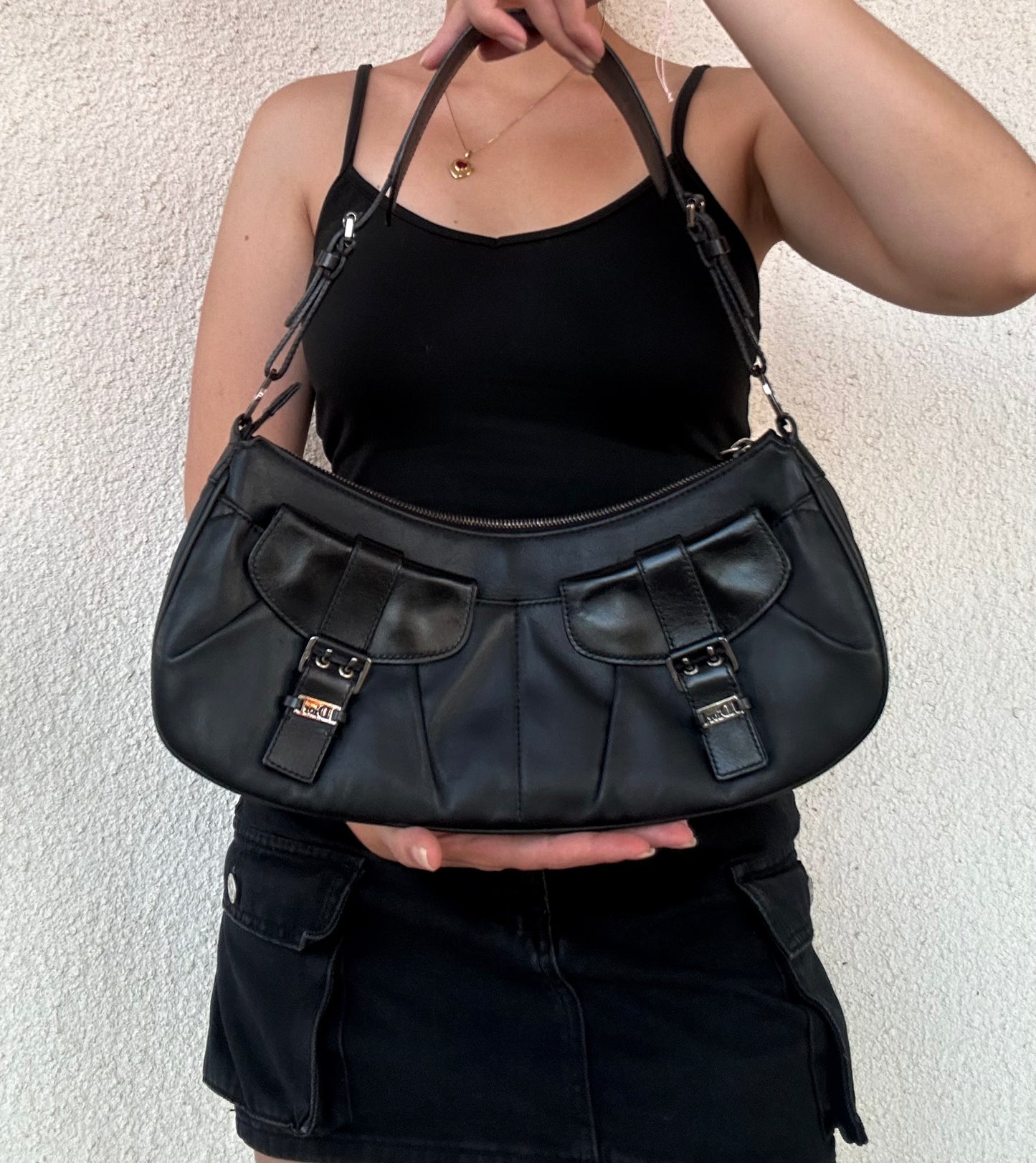 Dior modello Bondage in pelle nera vintage