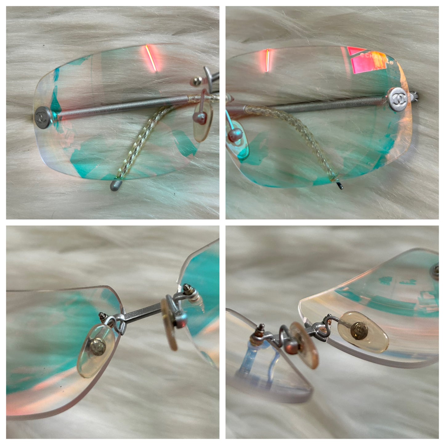 Occhiali da sole Chanel vintage olografici