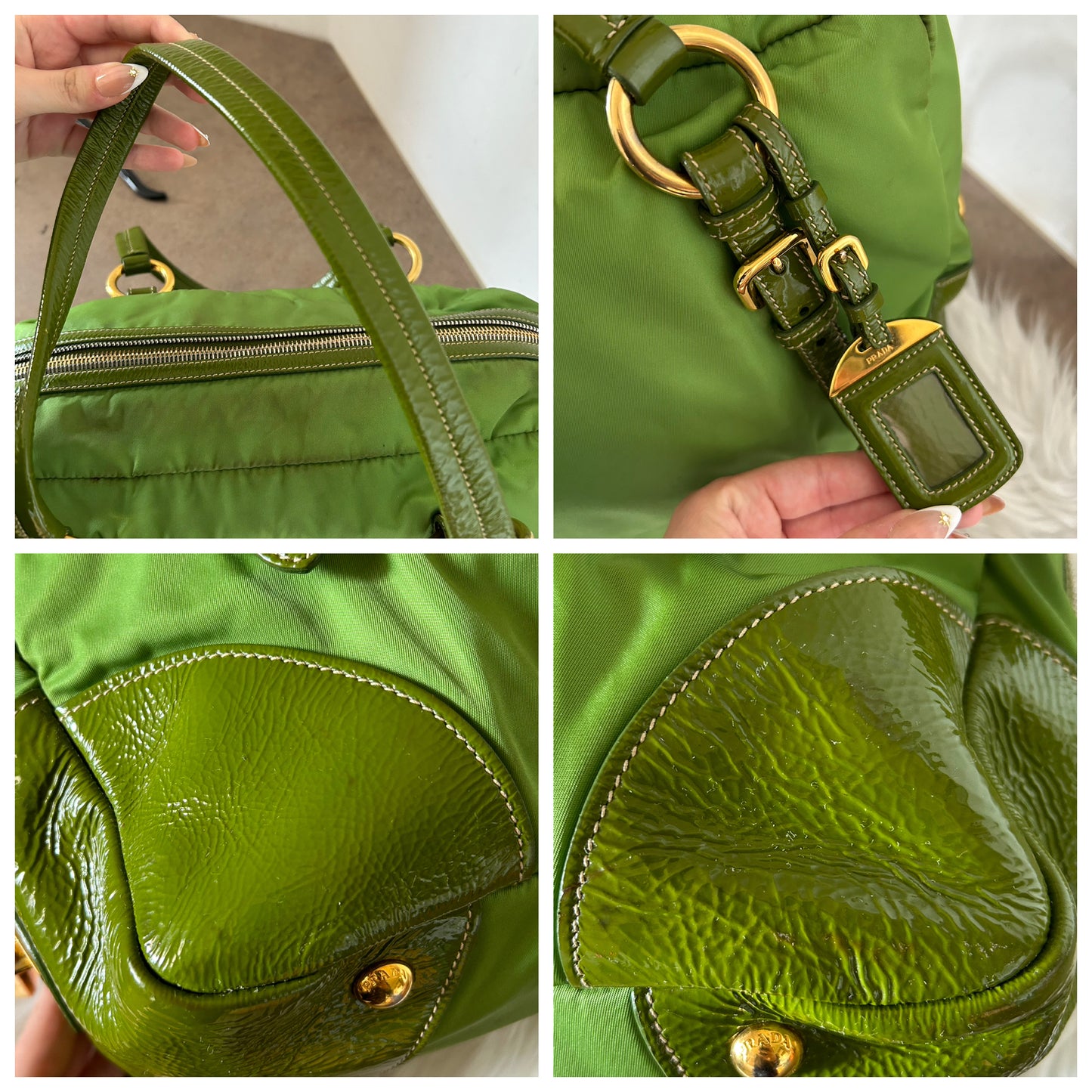 Prada bauletto verde