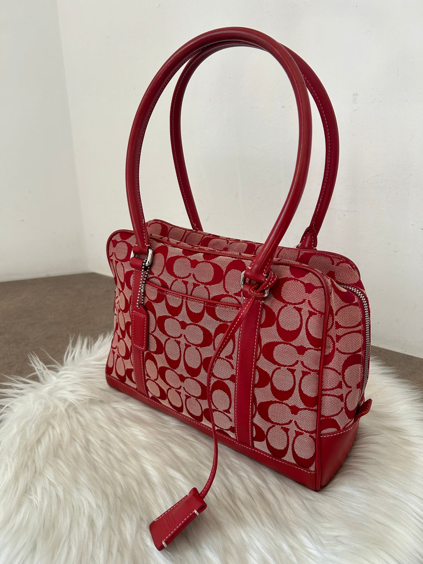Bauletto Coach vintage rosso
