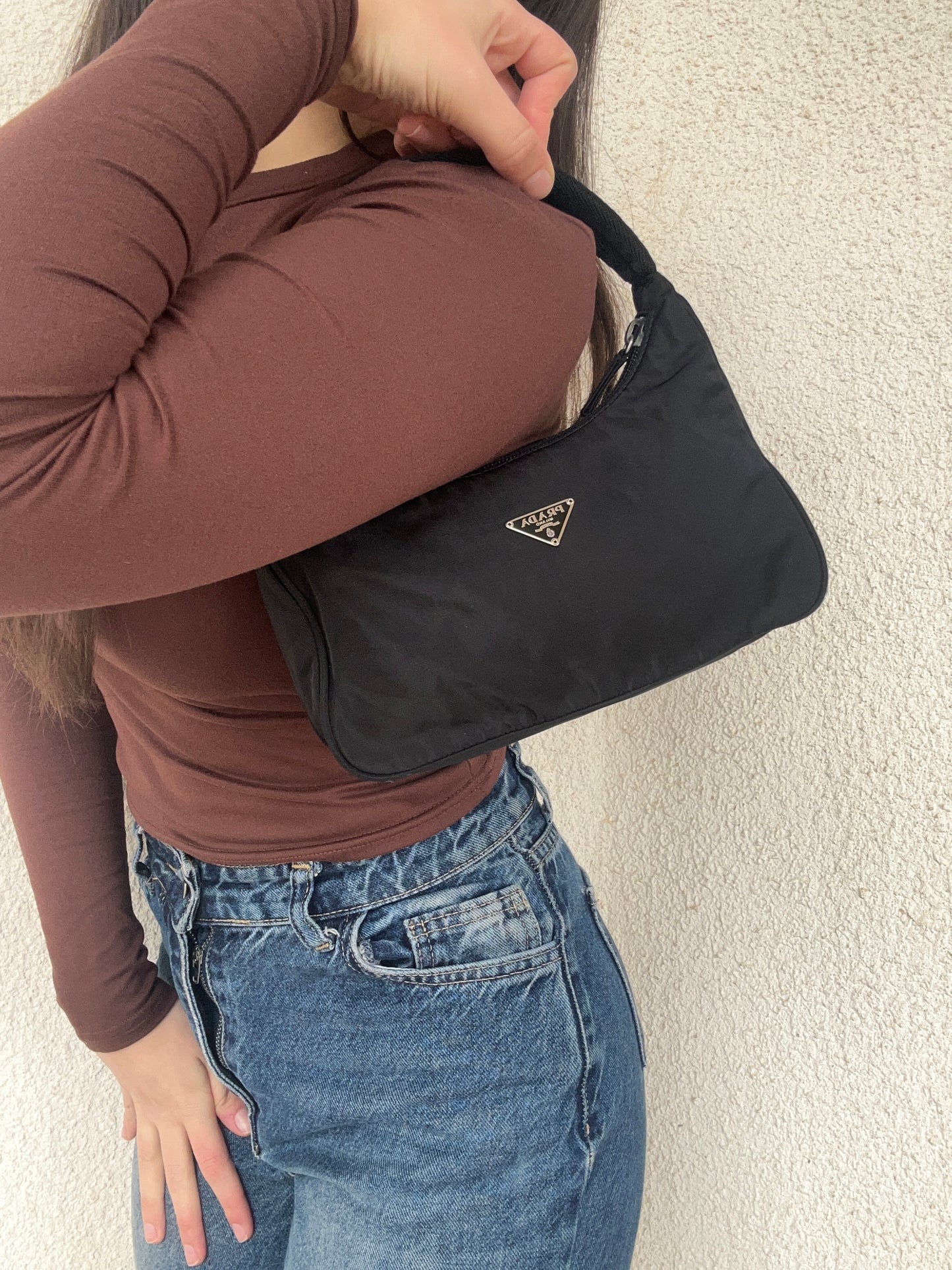 Prada nera in nylon