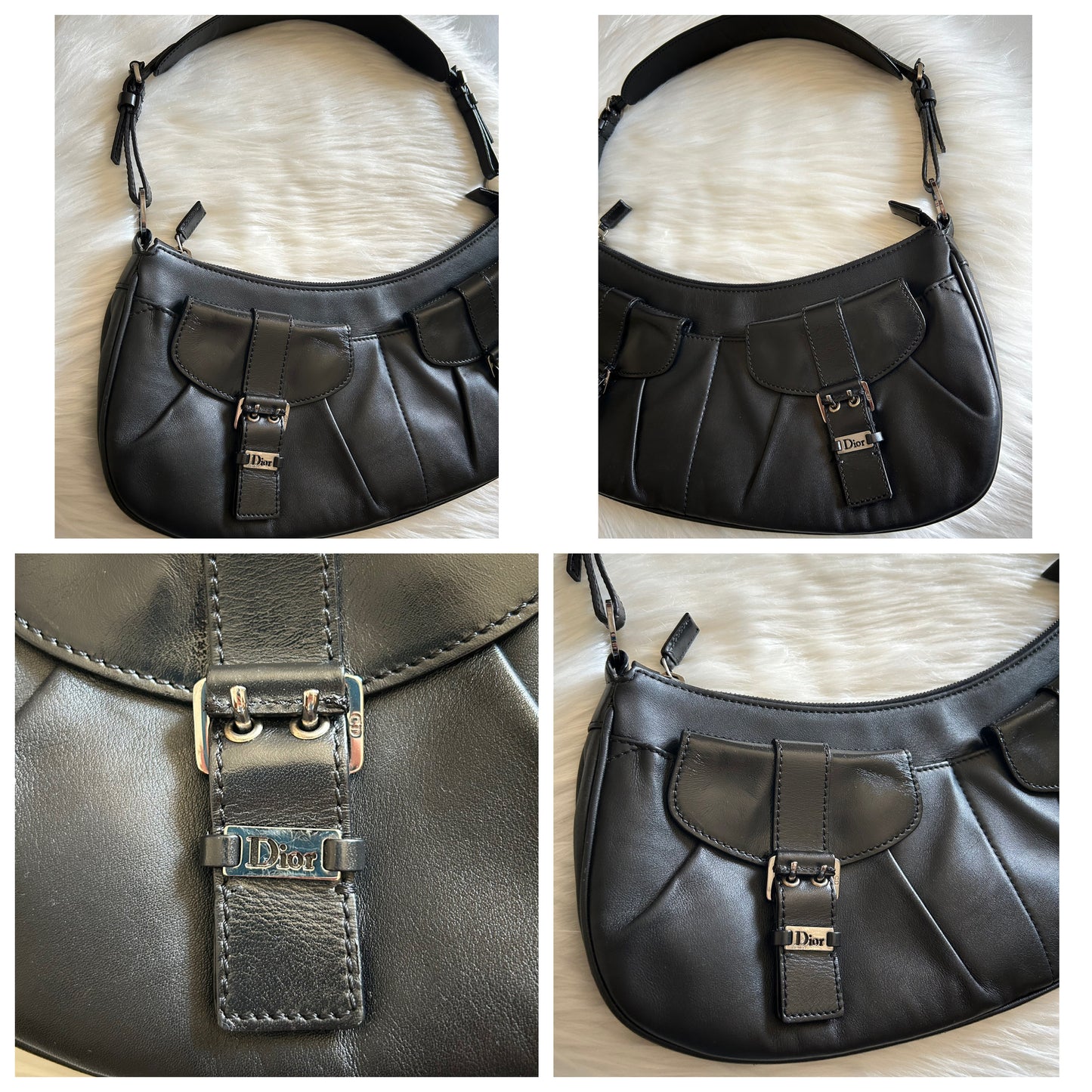 Dior modello Bondage in pelle nera vintage