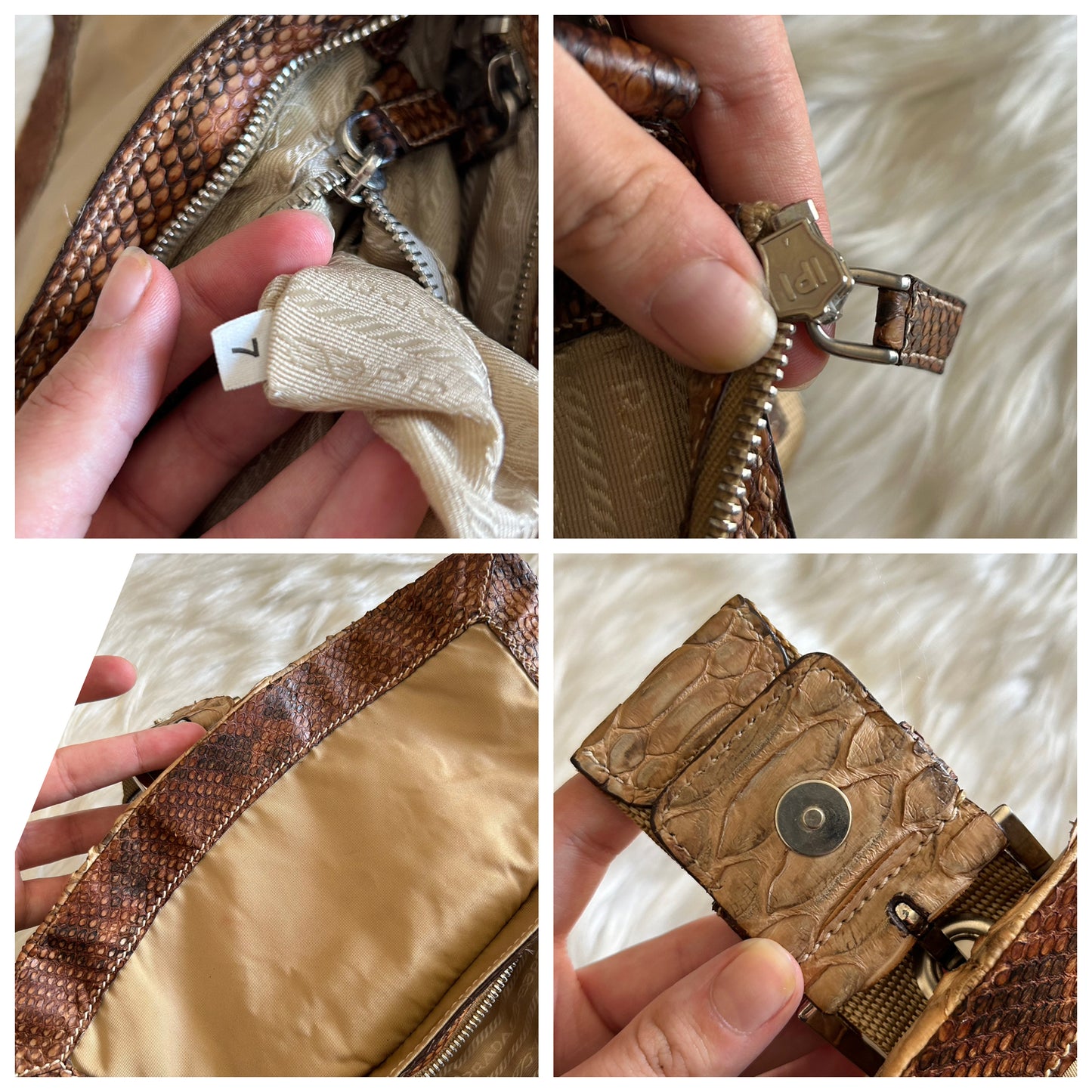 Borsa Prada in vero pitone