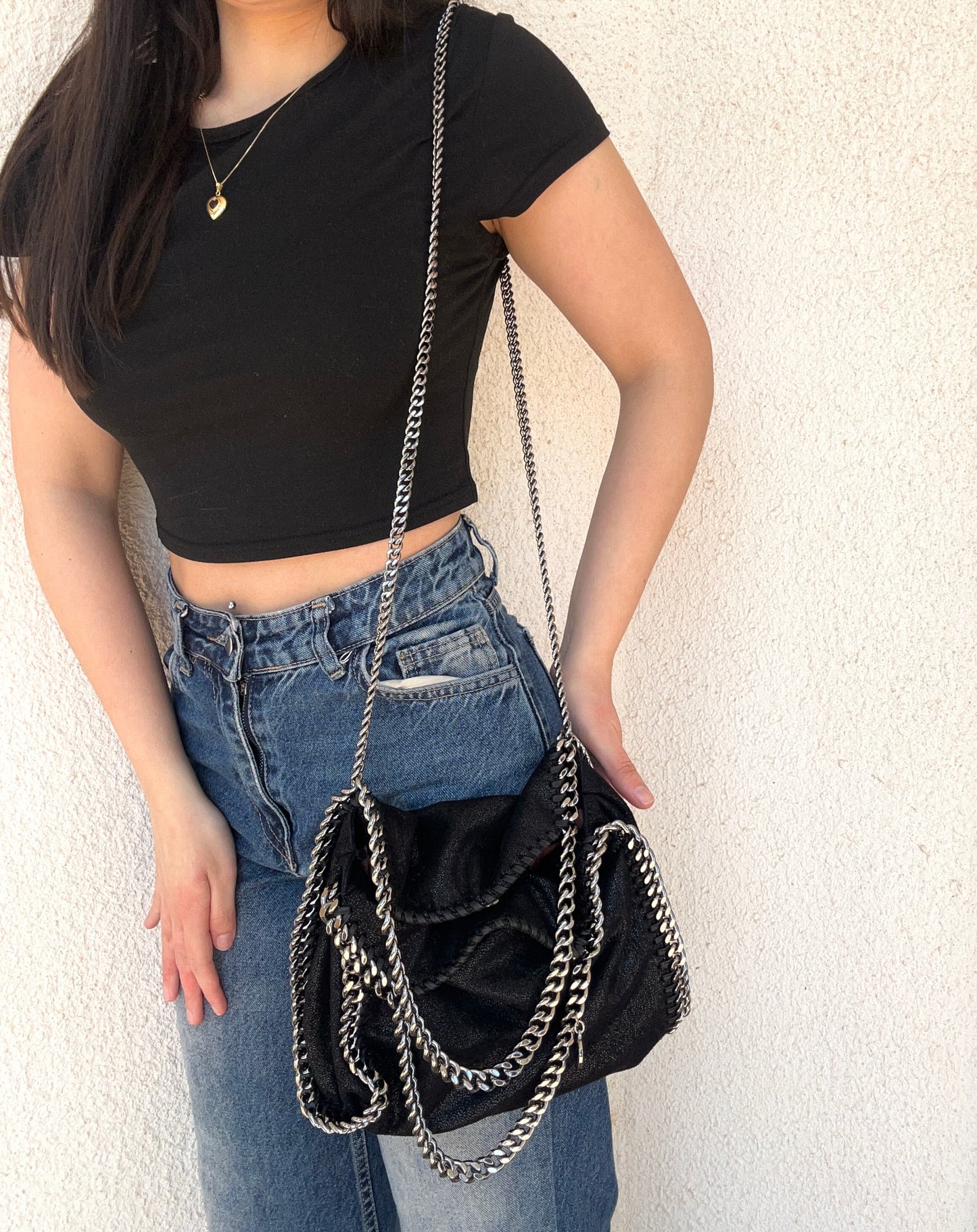 Mini Falabella Stella McCartney a 3 catena nera