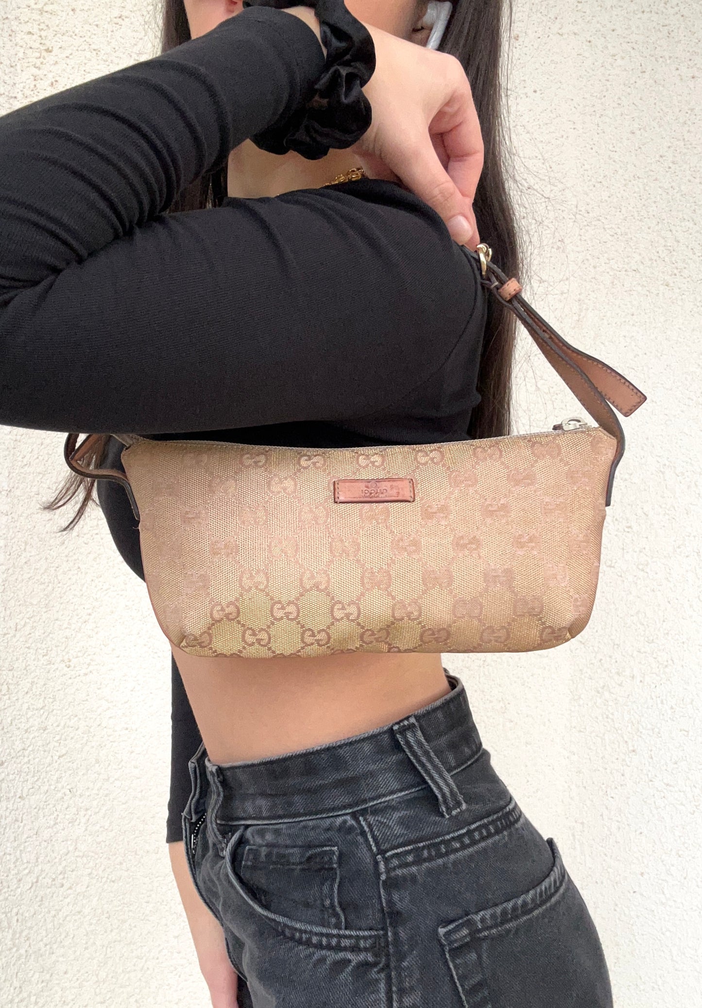 Gucci Pochette in monogram glitterata