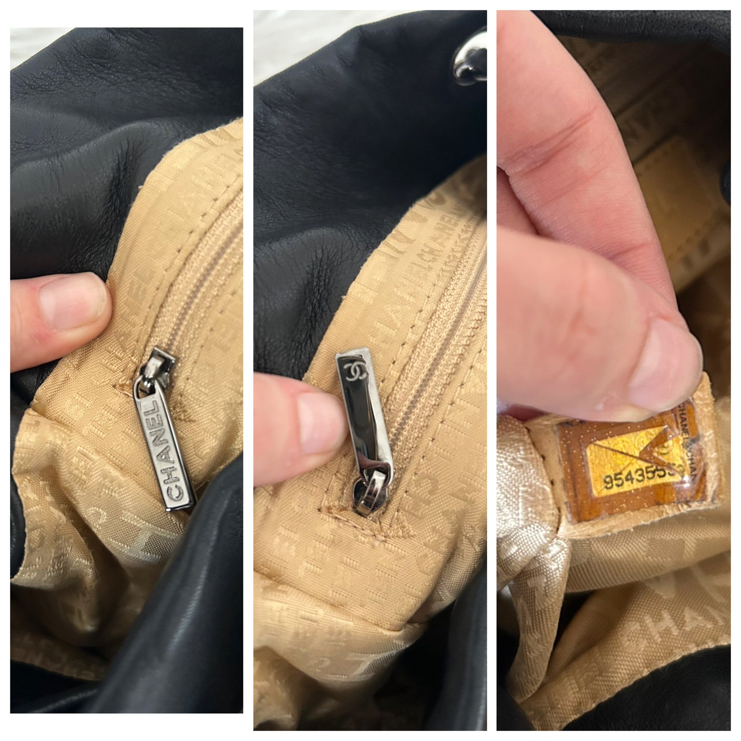 Chanel bucket in calfskin nera