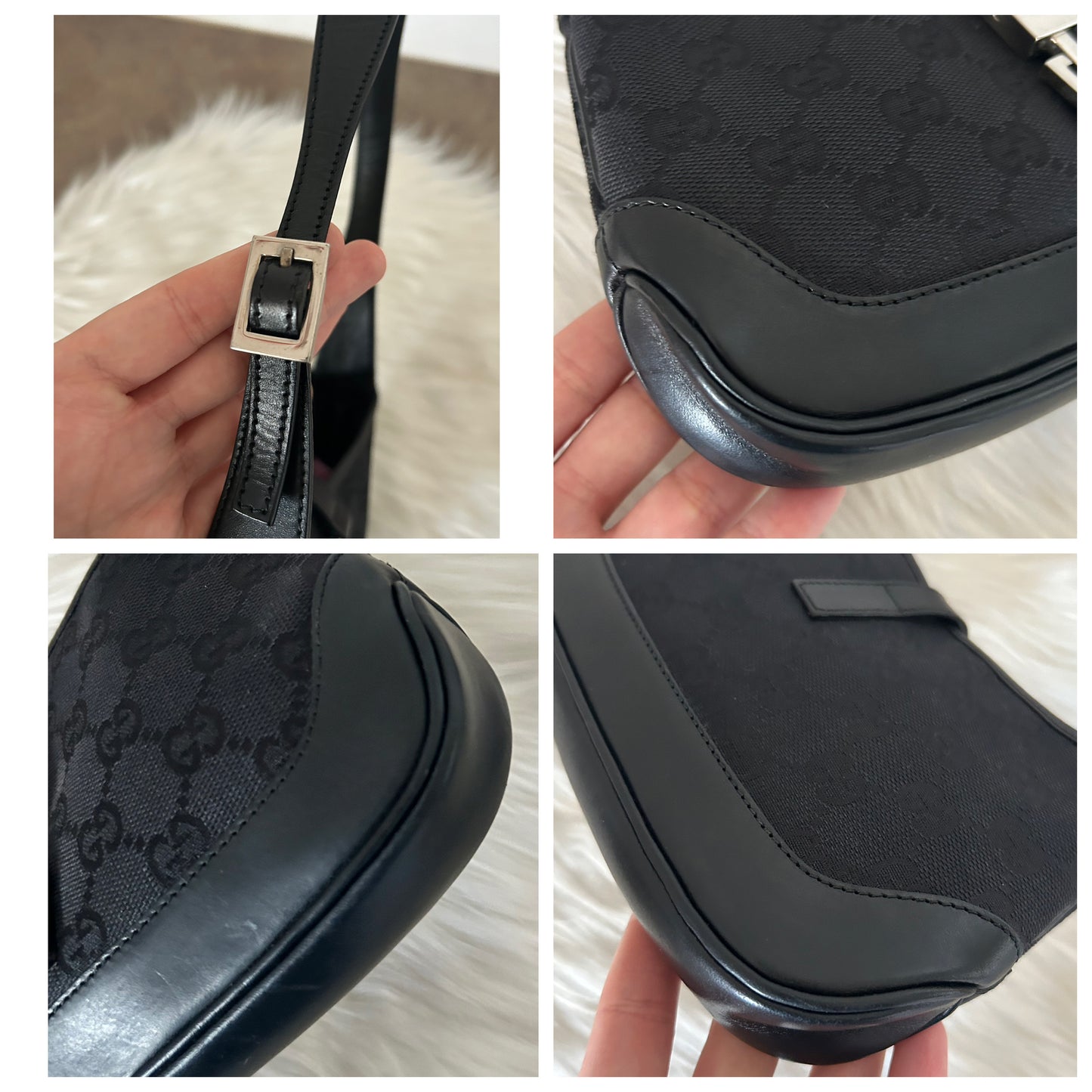 Gucci Jackie vintage mini in monogram nera