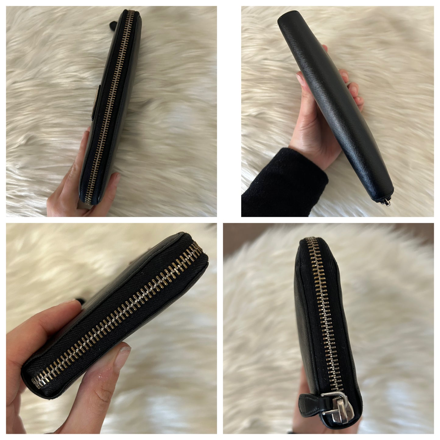 Portafoglio Prada in pelle nero