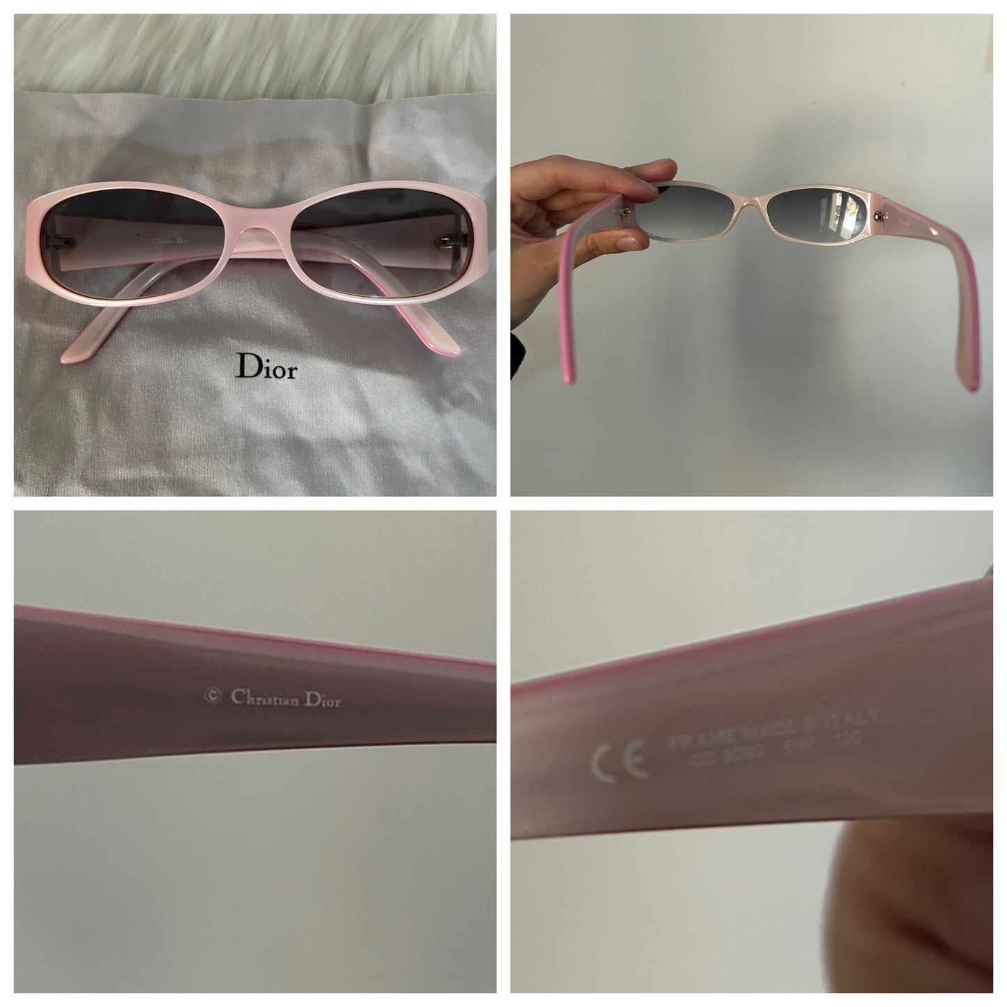 Dior occhiali da sole rosa con stellina