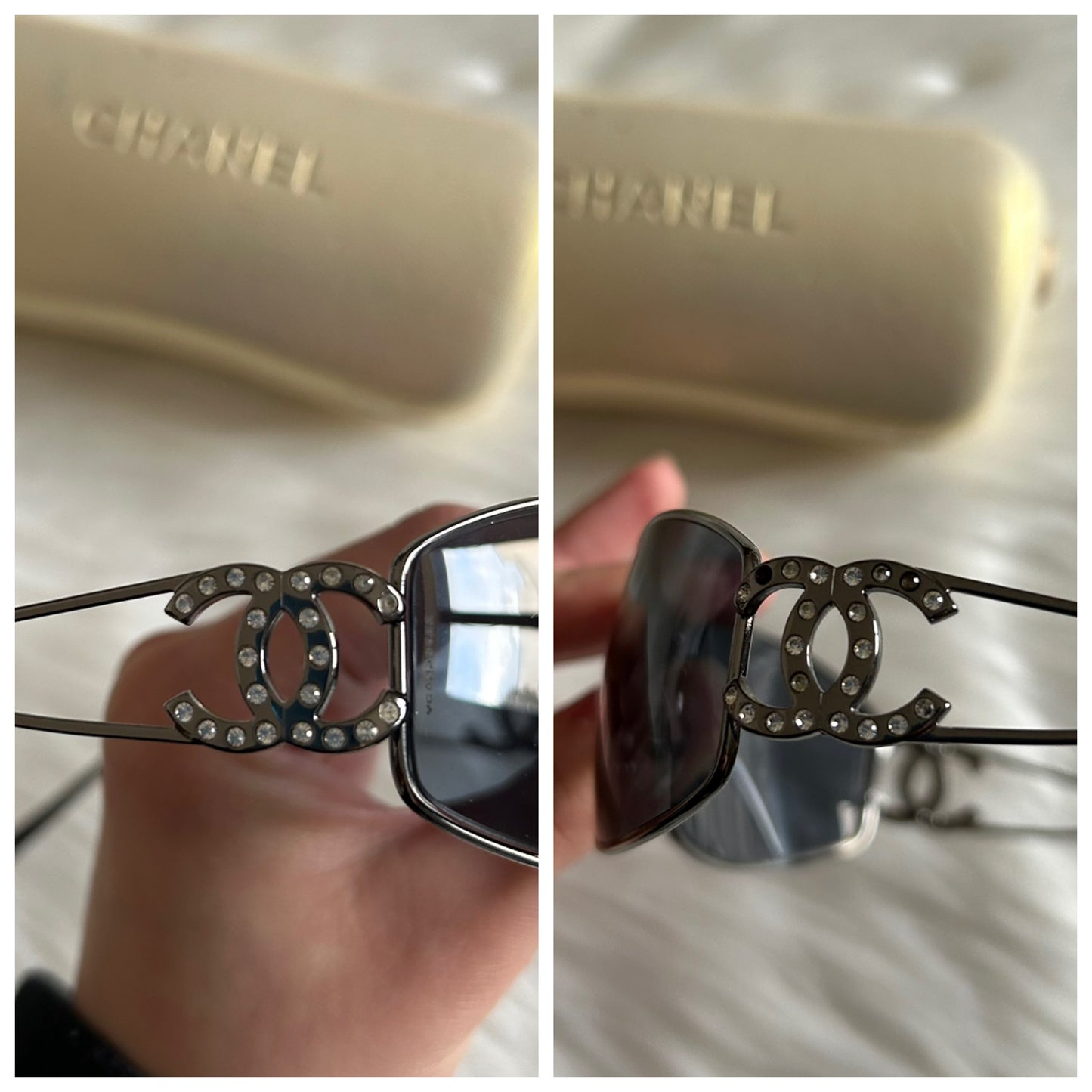 Occhiali da sole Chanel vintage con Swarovski