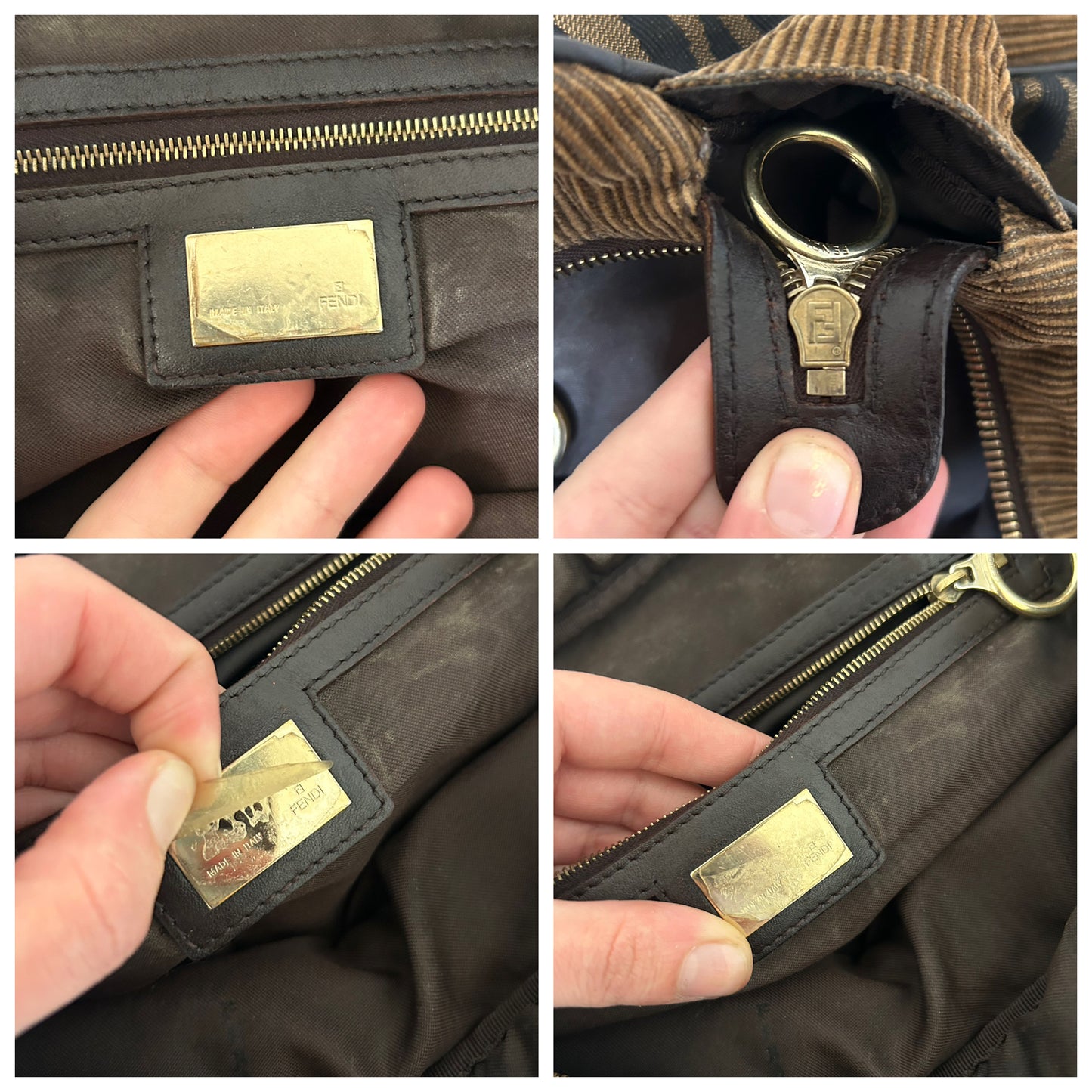 Fendi tote zebrata e tessuto zucca edizione limitata