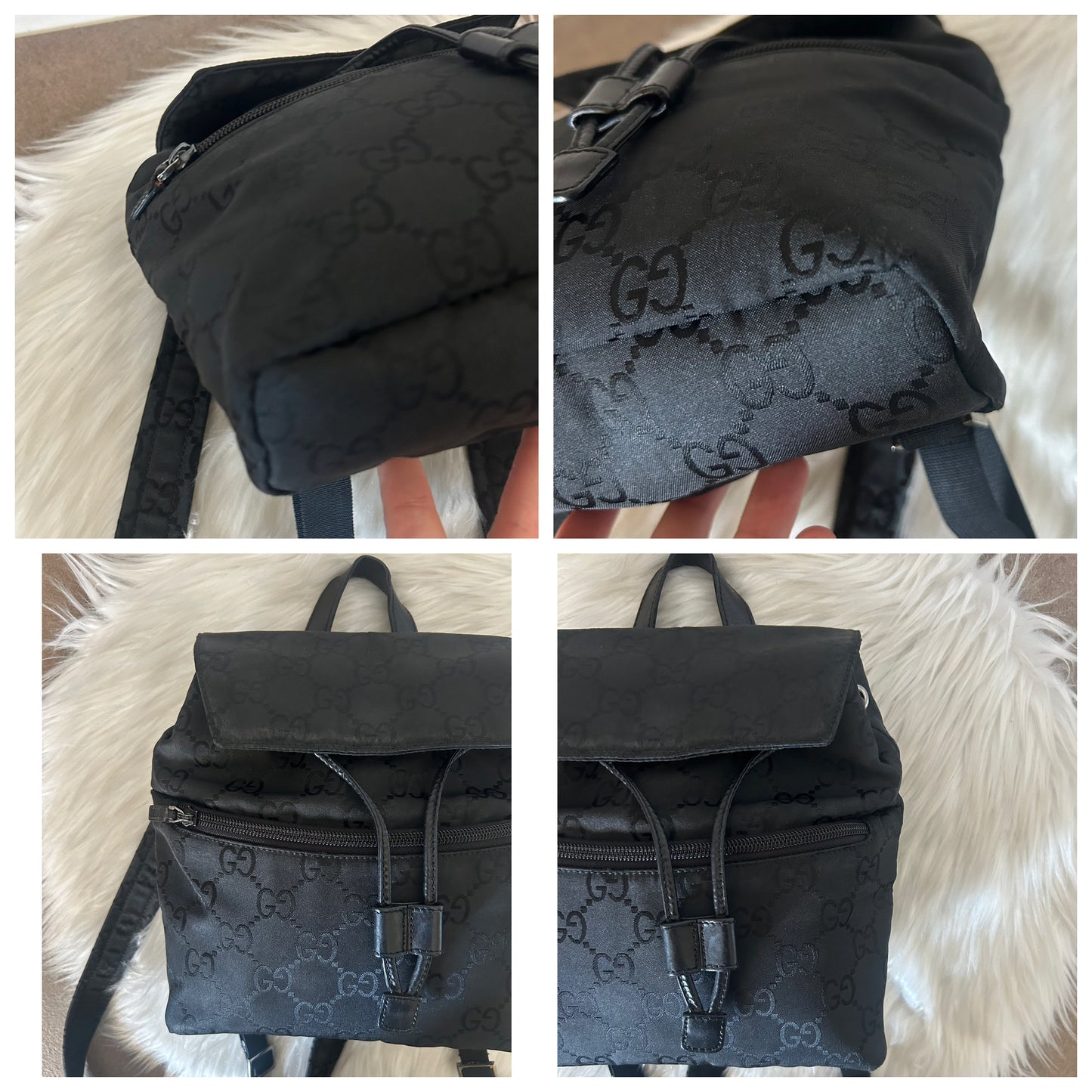 Zainetto Gucci nero in monogram