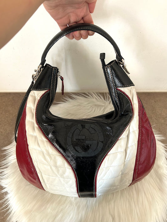 Gucci Snow Glam Hobo in pelle verniciata