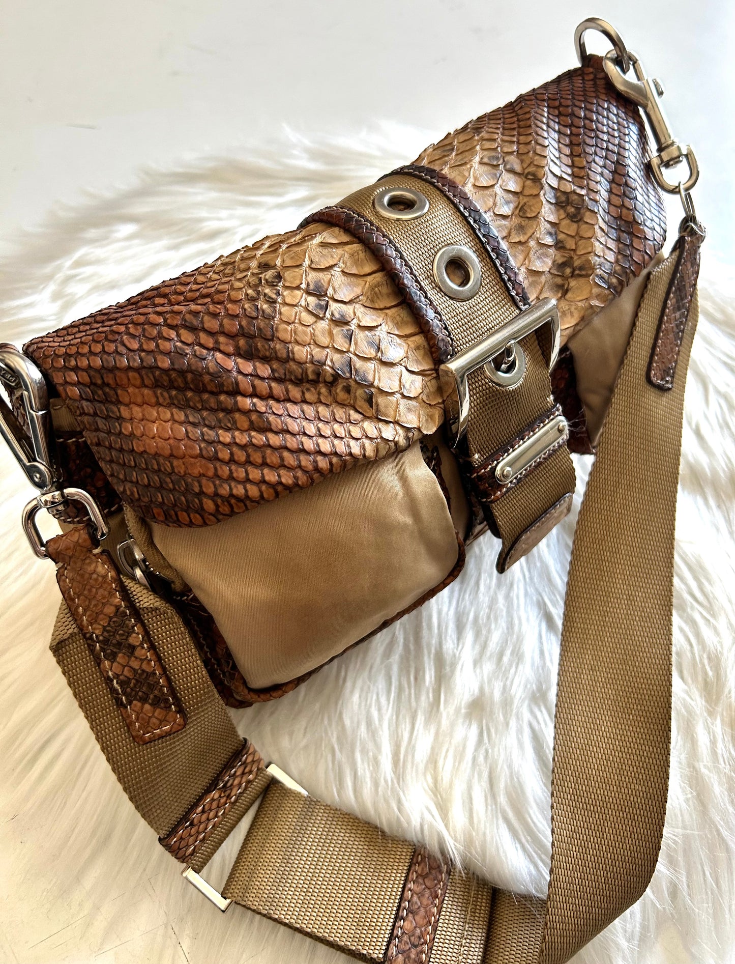 Borsa Prada in vero pitone