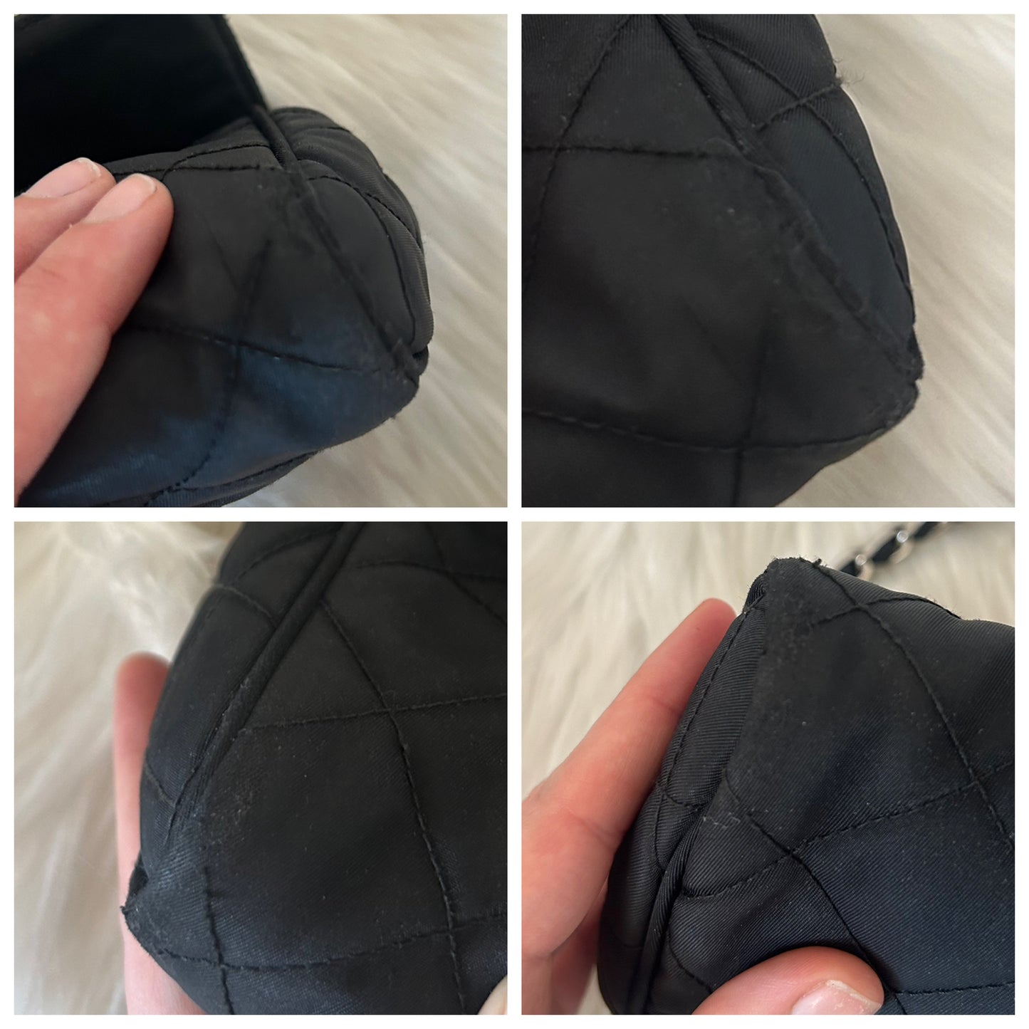 Prada baguette nera nylon trapuntata
