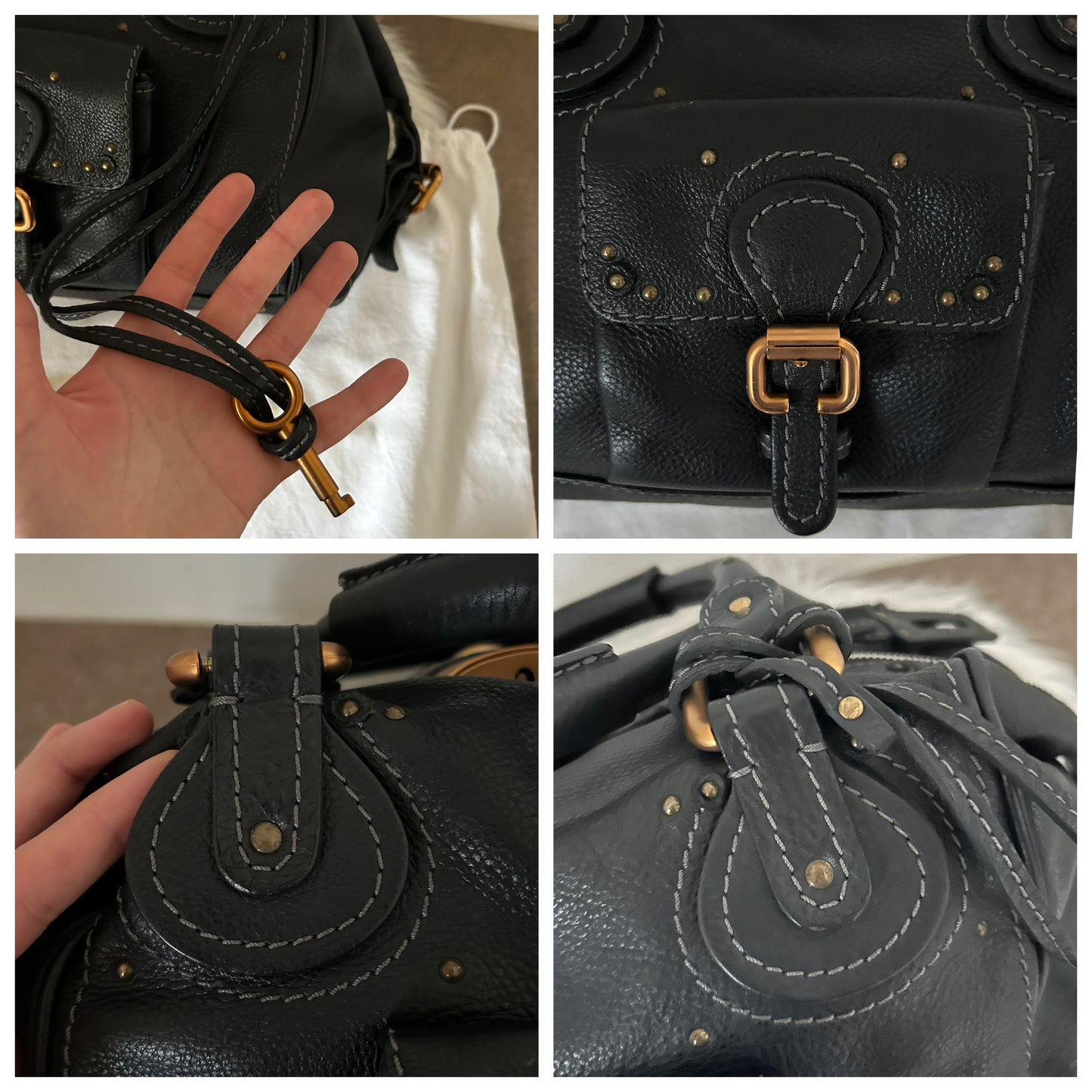 Chloé Paddington in pelle nera