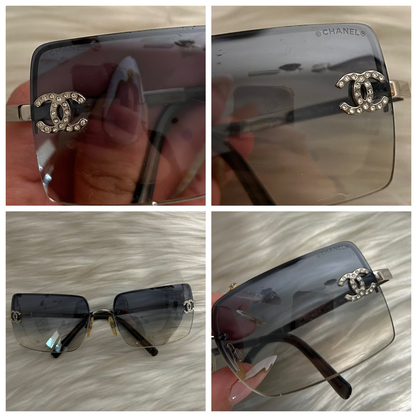 Chanel occhiali da sole con Swarovski vintage full set