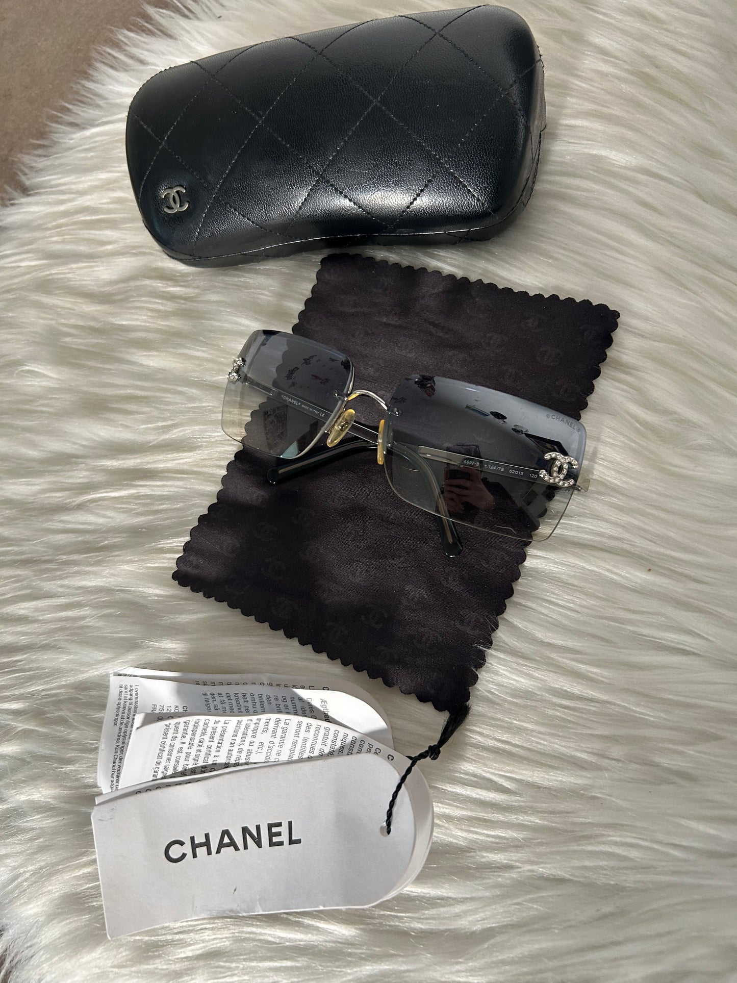 Chanel occhiali da sole con Swarovski vintage full set