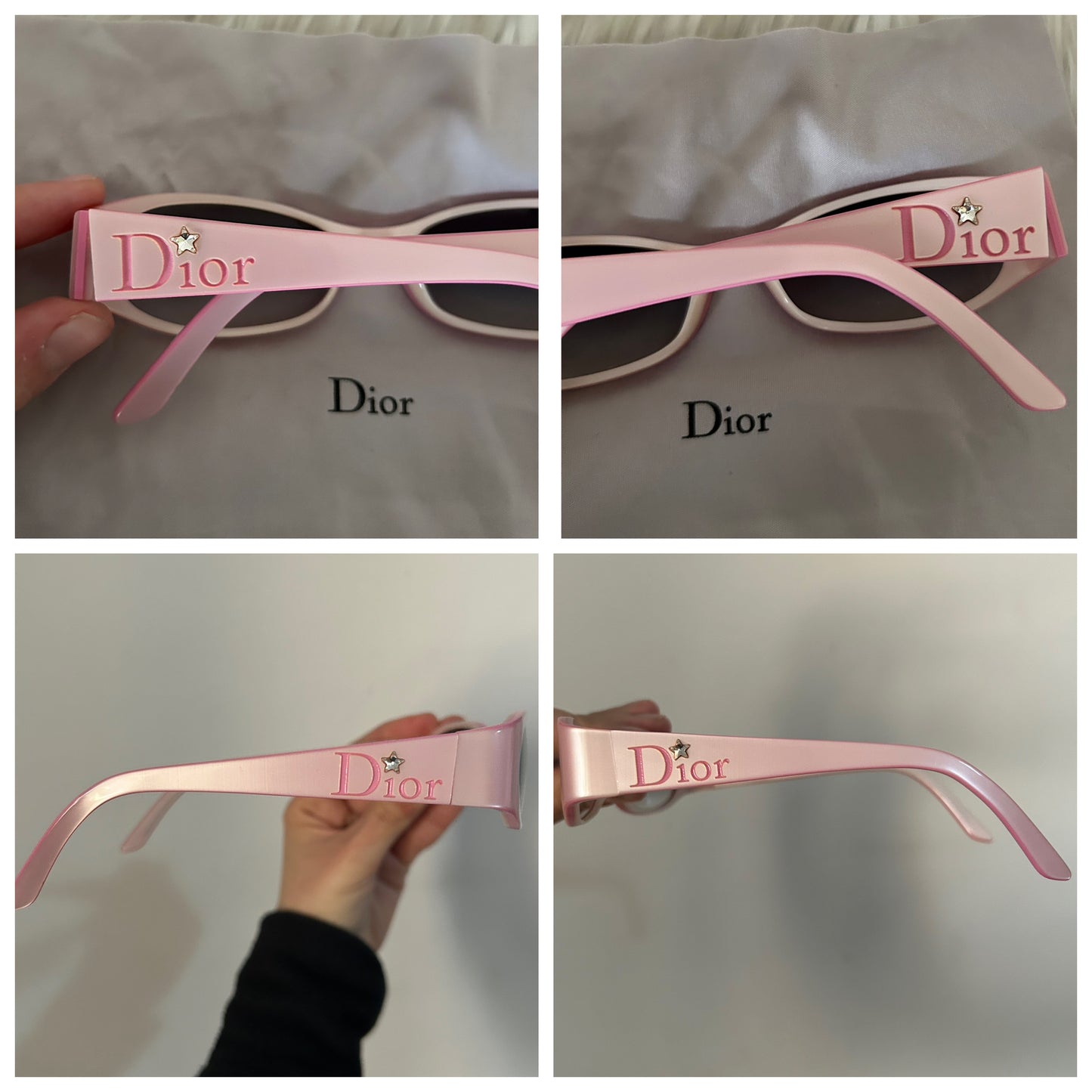 Dior occhiali da sole rosa con stellina
