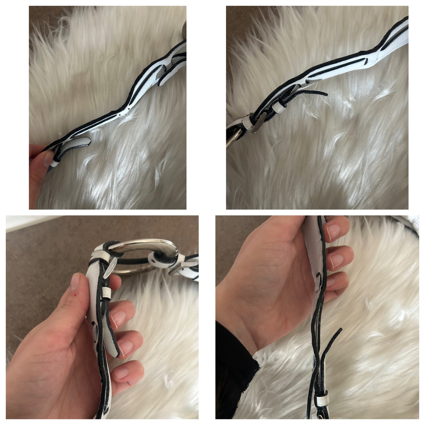 Prada baguette in pelle bianca