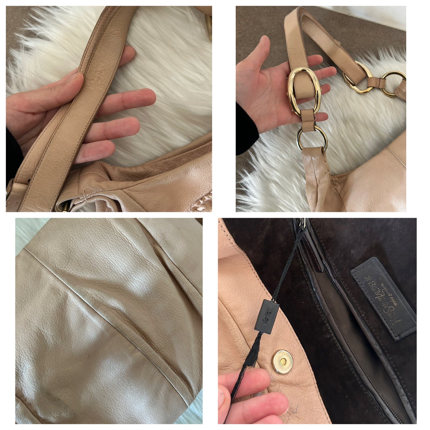 Yves Saint Laurent Djana a rosa in pelle