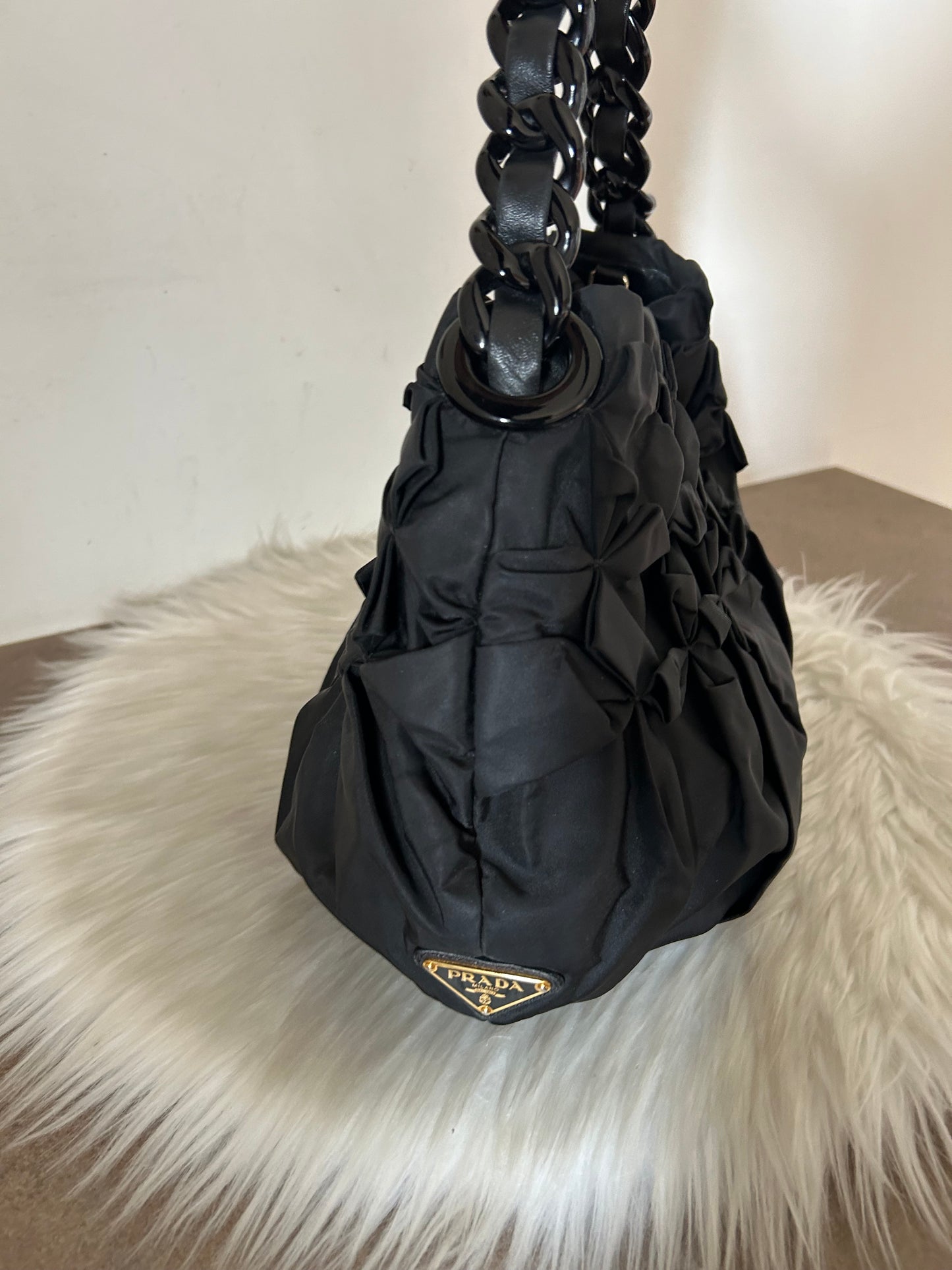 Prada origami in nylon e pelle