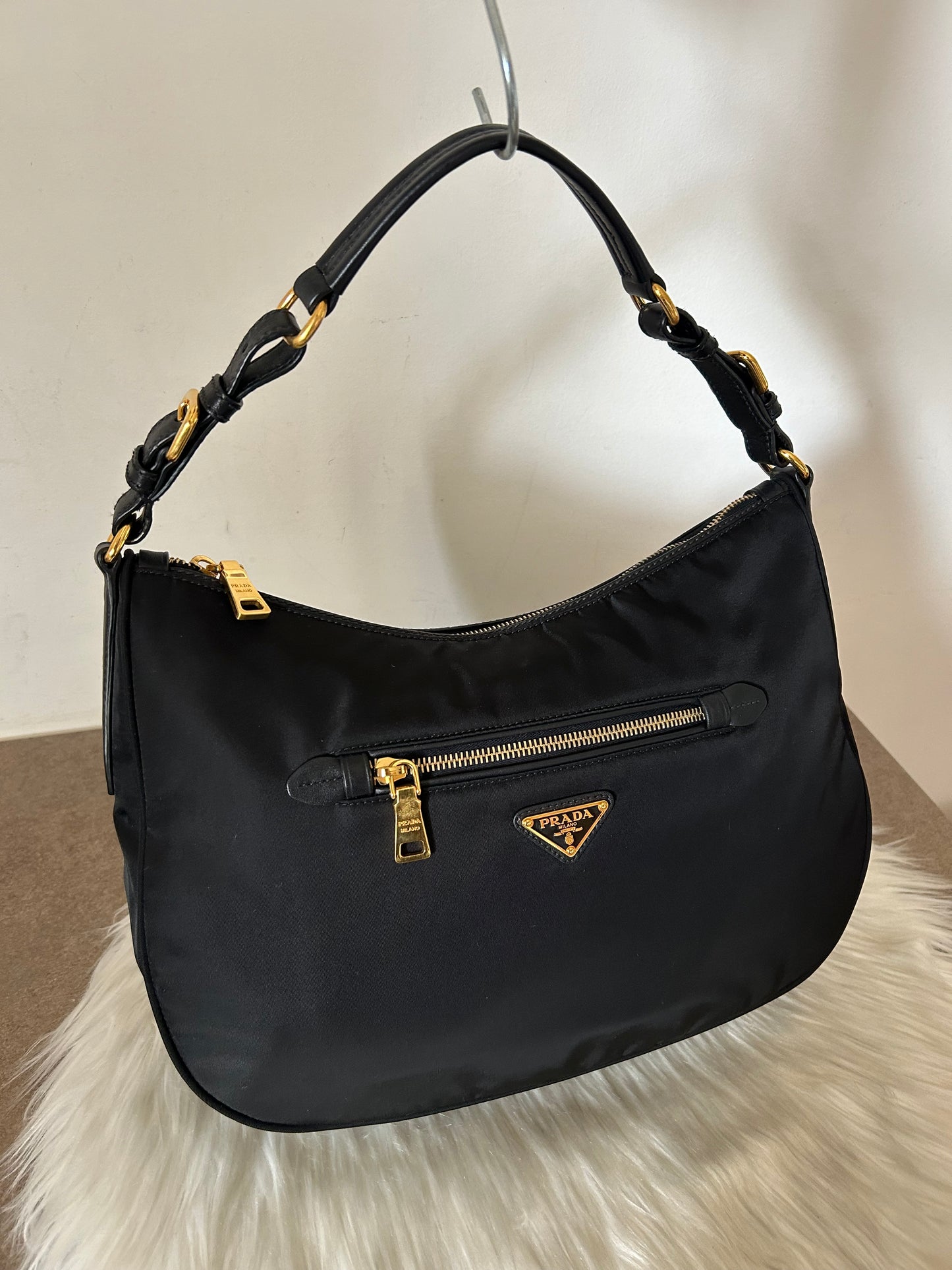 Prada Hobo baguette nera
