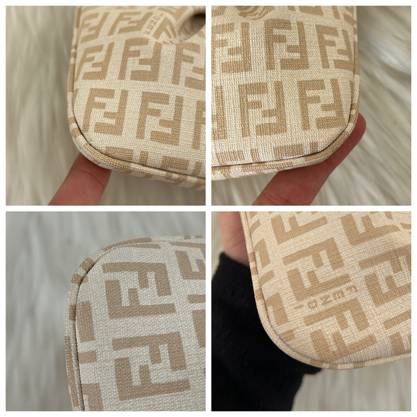 Fendi baguette in monogram zucchino con charms