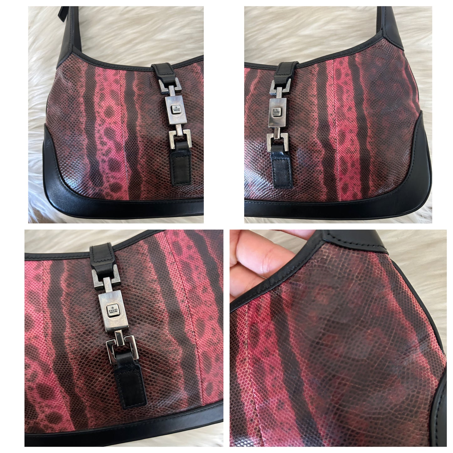 Gucci Jackie mini in pelle di pitone