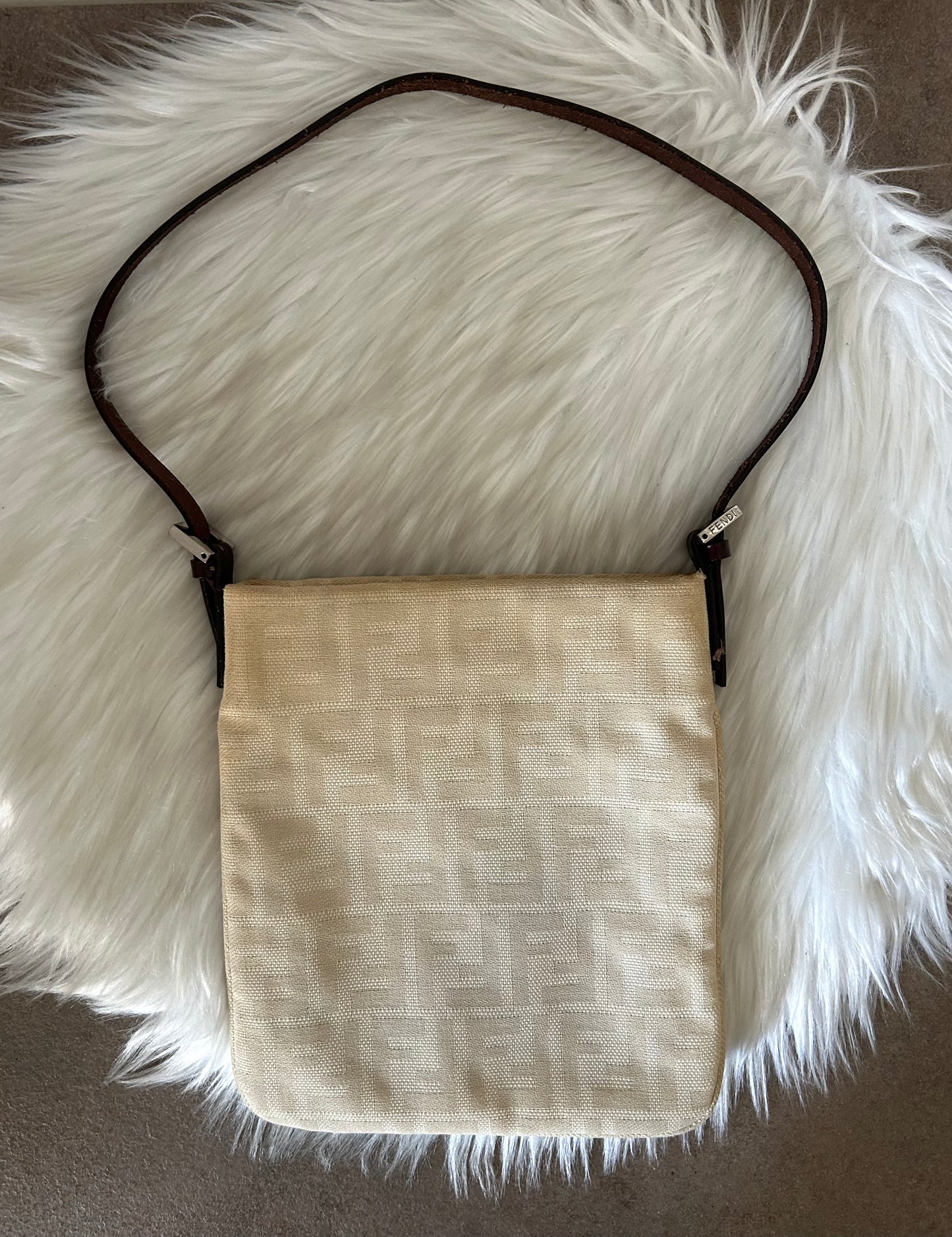 Fendi baguette zucca panna