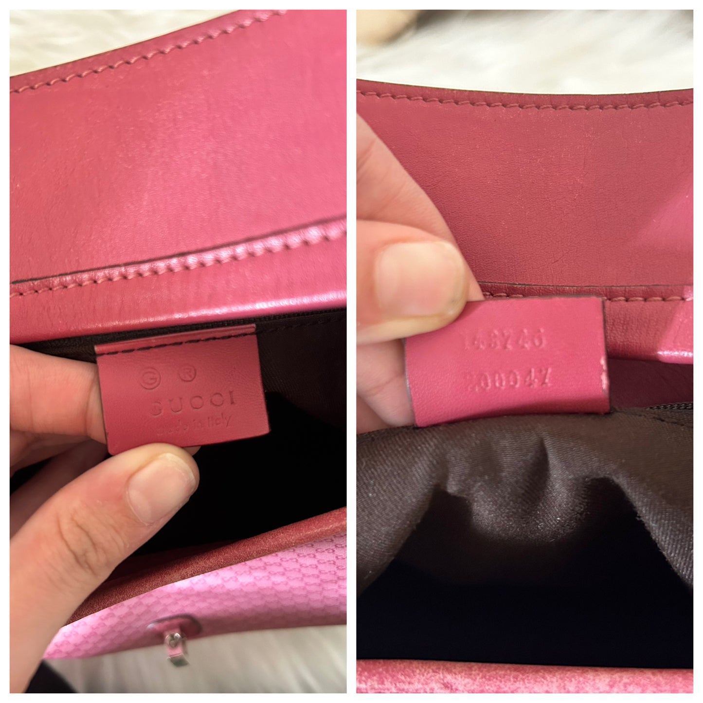 Gucci Jackie rosa in tela