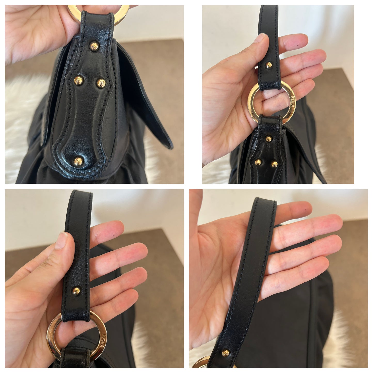 Fendi Chef tote in pelle nera