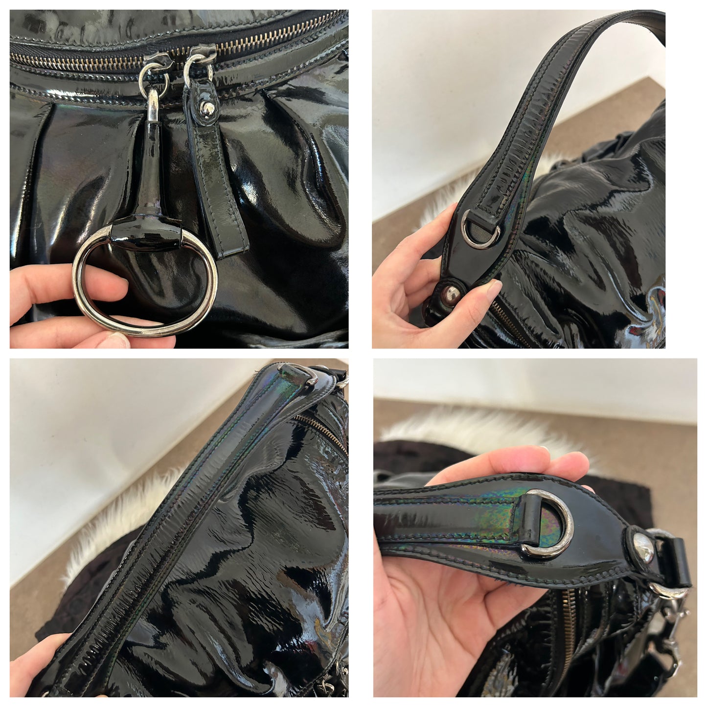 Gucci Icon Bit in vernice nera