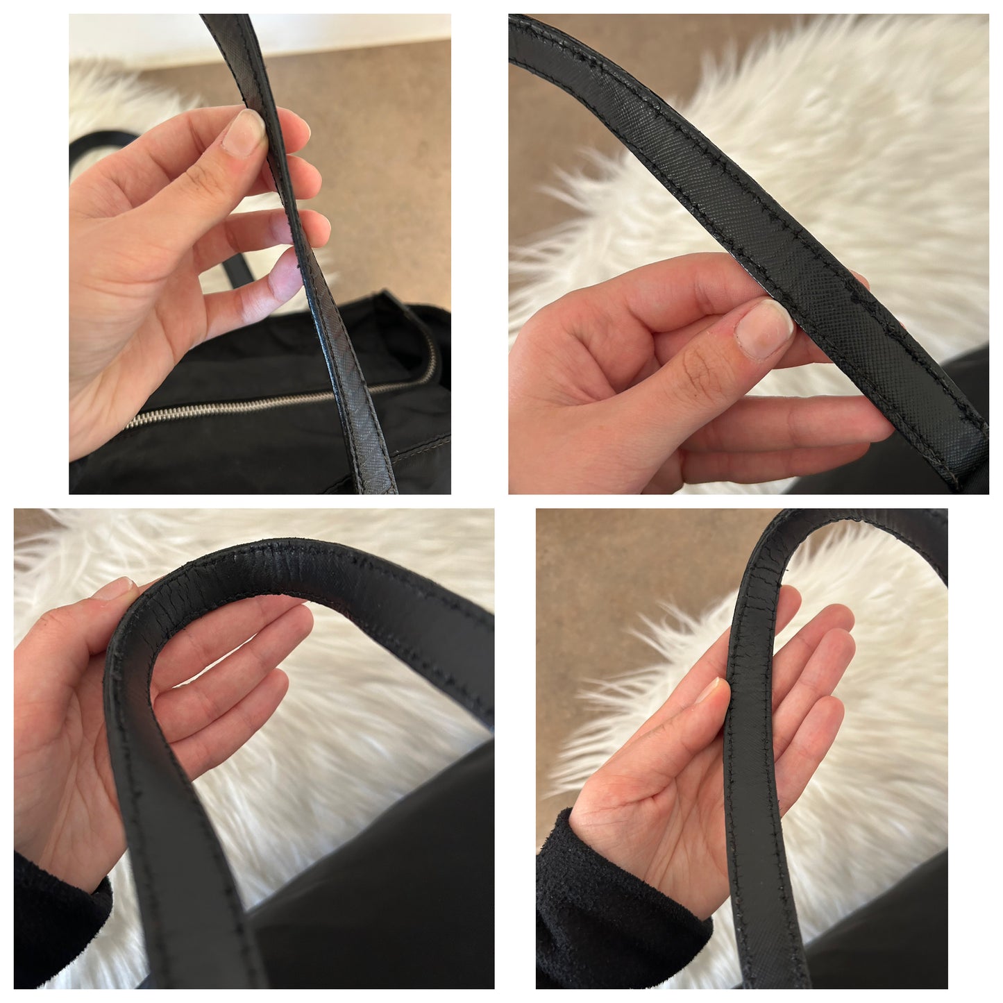 Prada tote in nylon e pelle