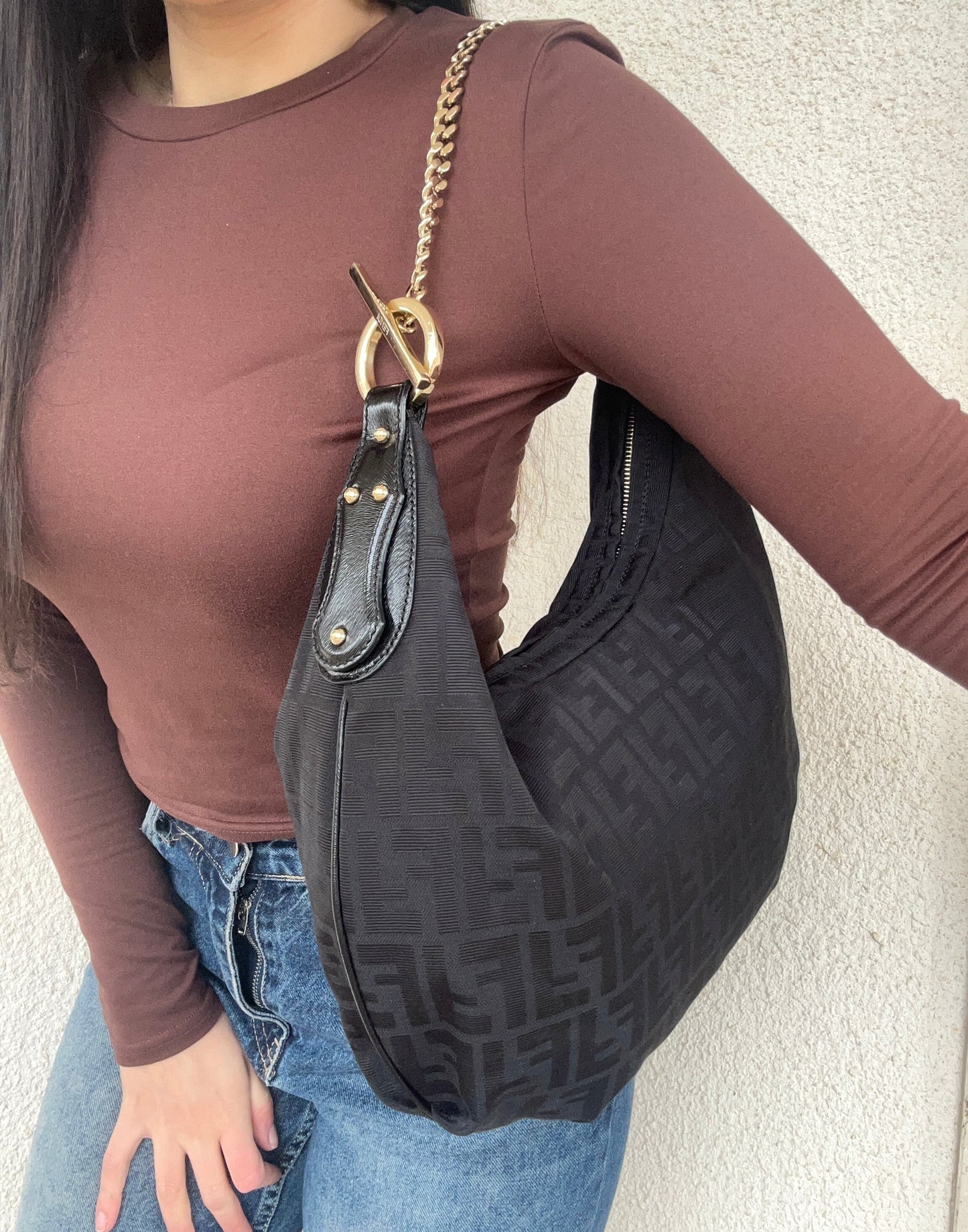 Fendi Croissant zucca nera