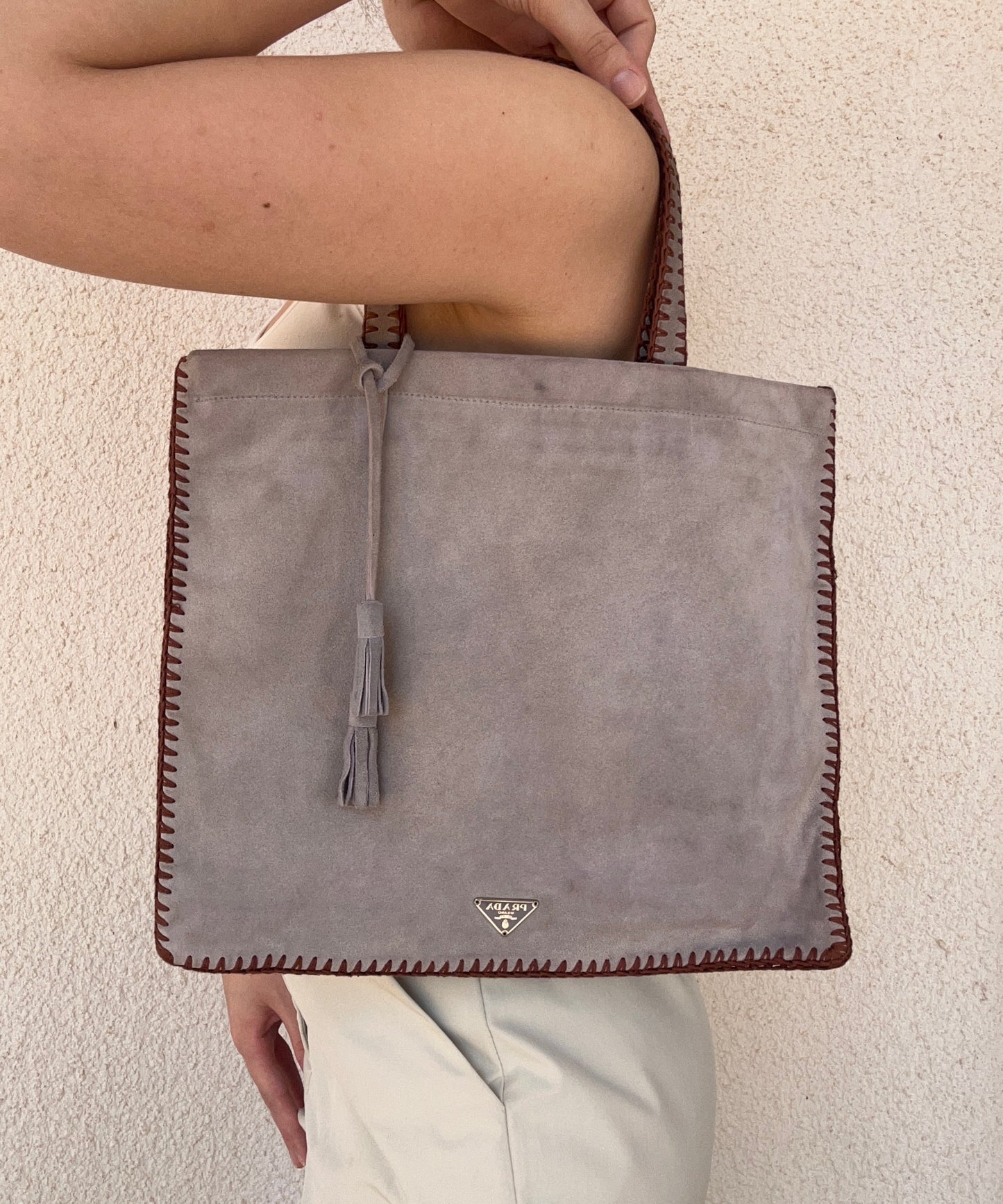 Prada tote in suede