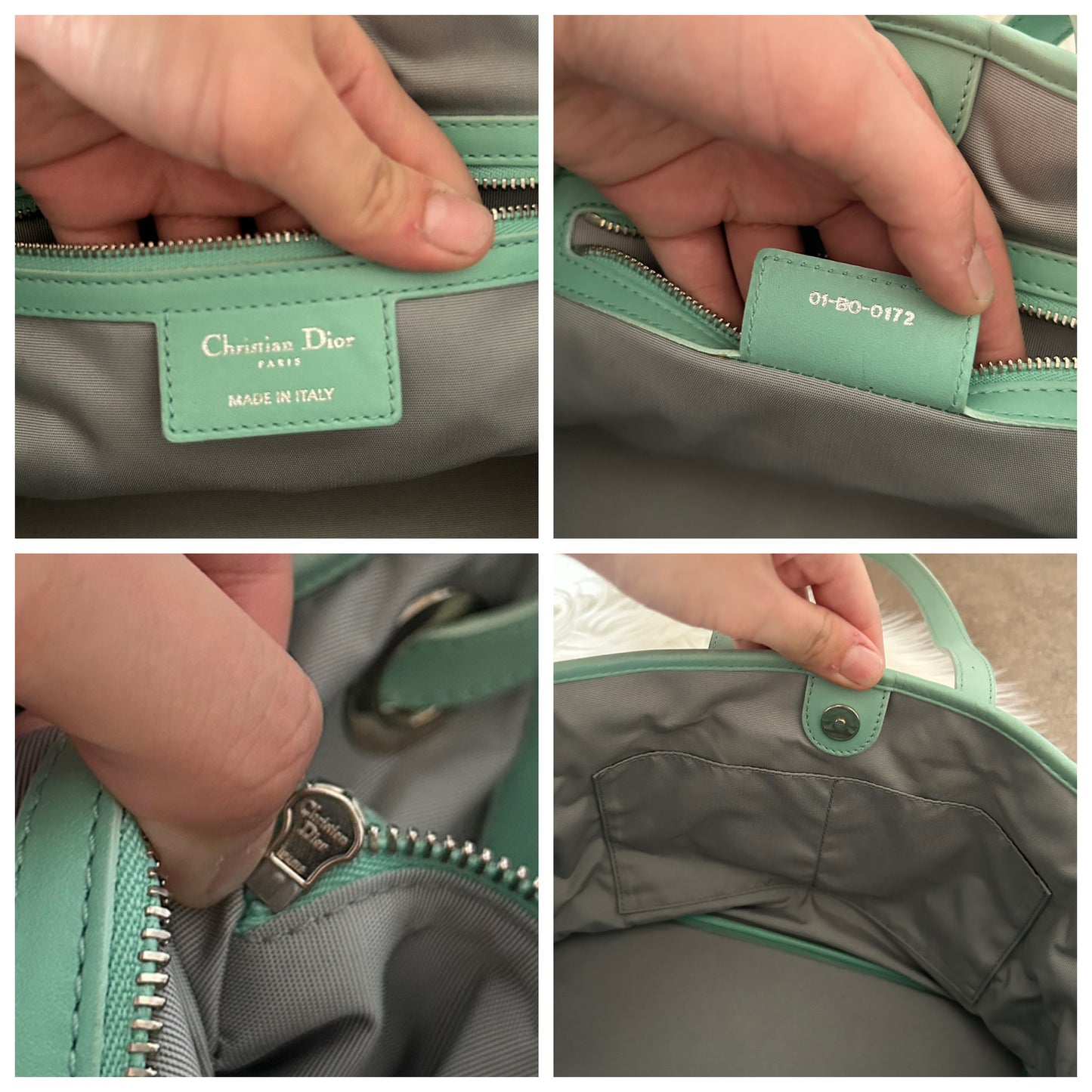 Dior Panorama verde acqua in pelle