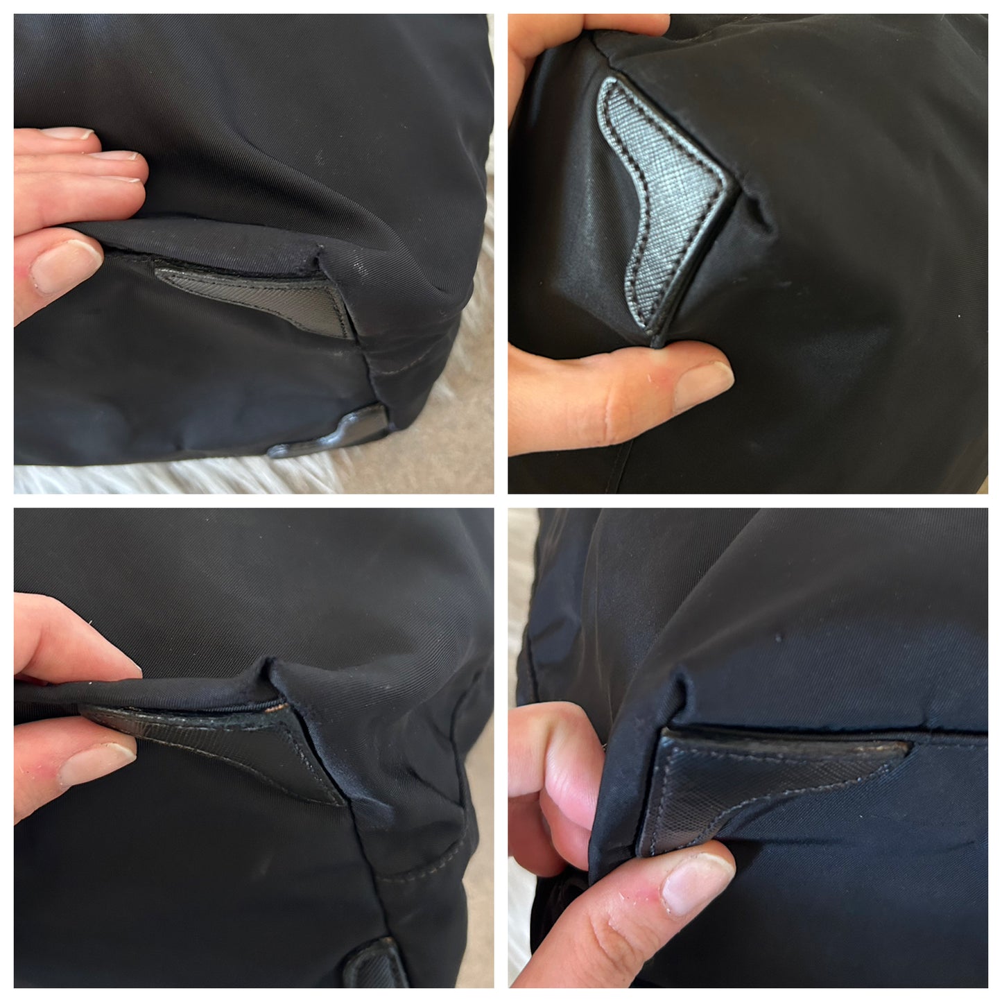 Prada tote in nylon e pelle