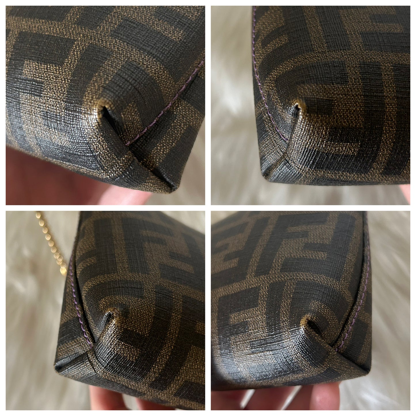 Fendi baguette zucca con catena