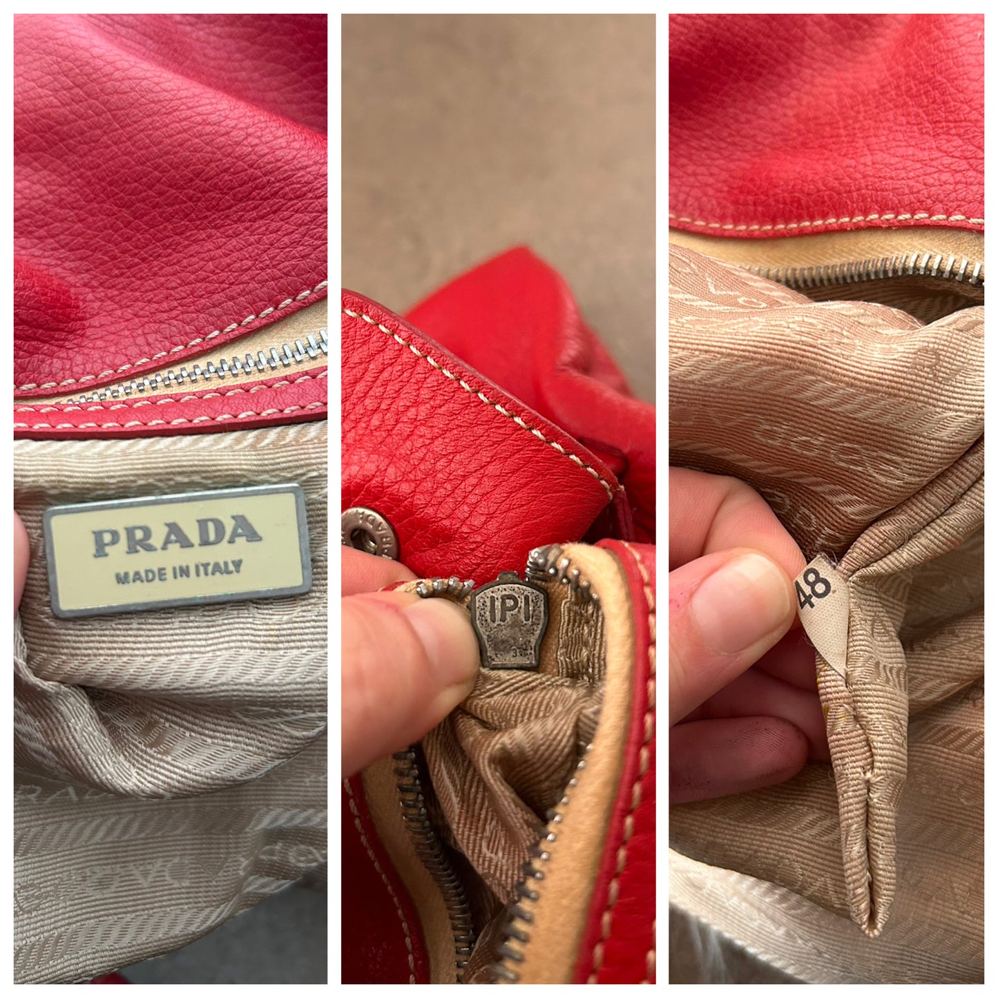 Prada tote in pelle rossa rarissima
